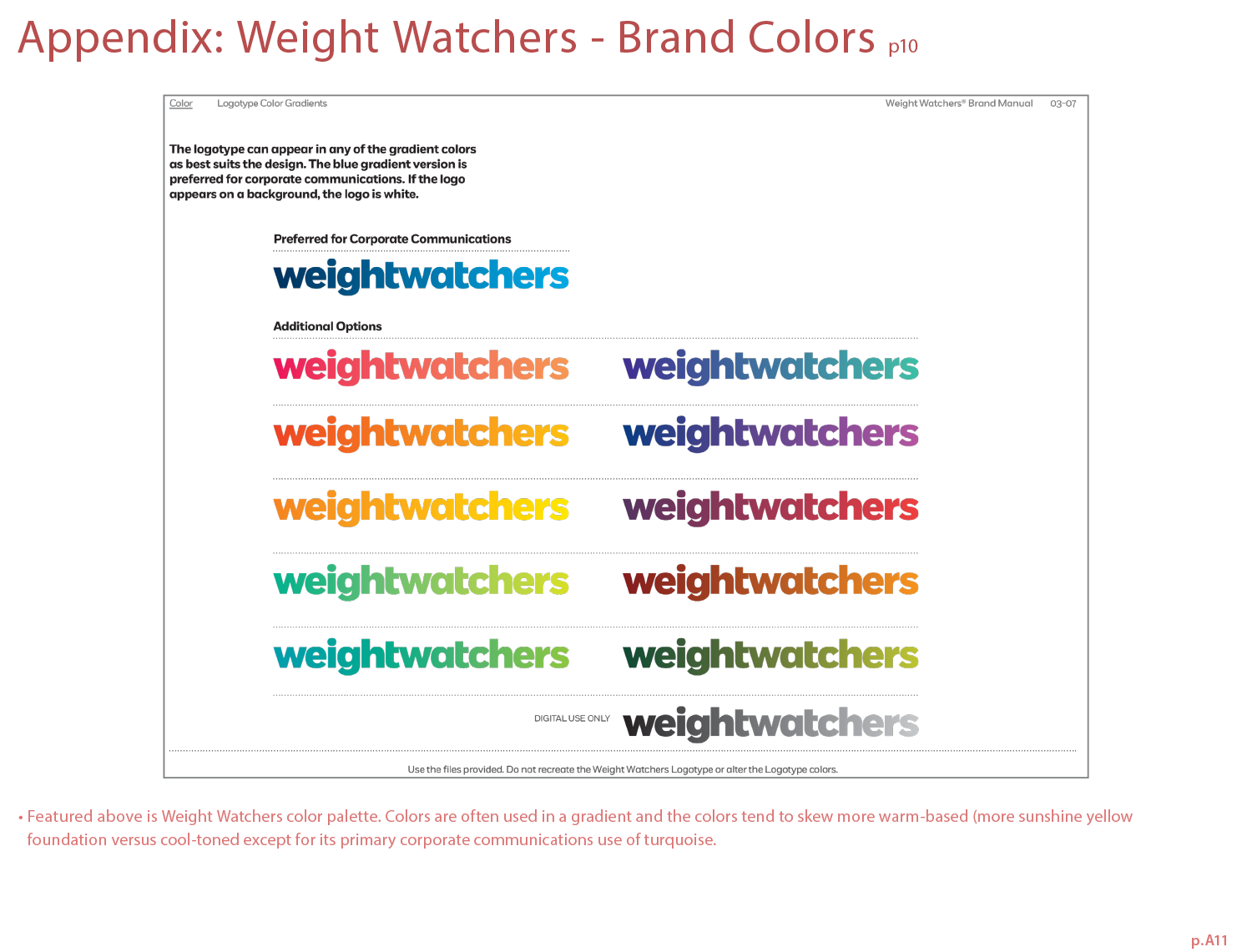Weight Watchers consumer product food package design logos which had a warmer citrusy color palette