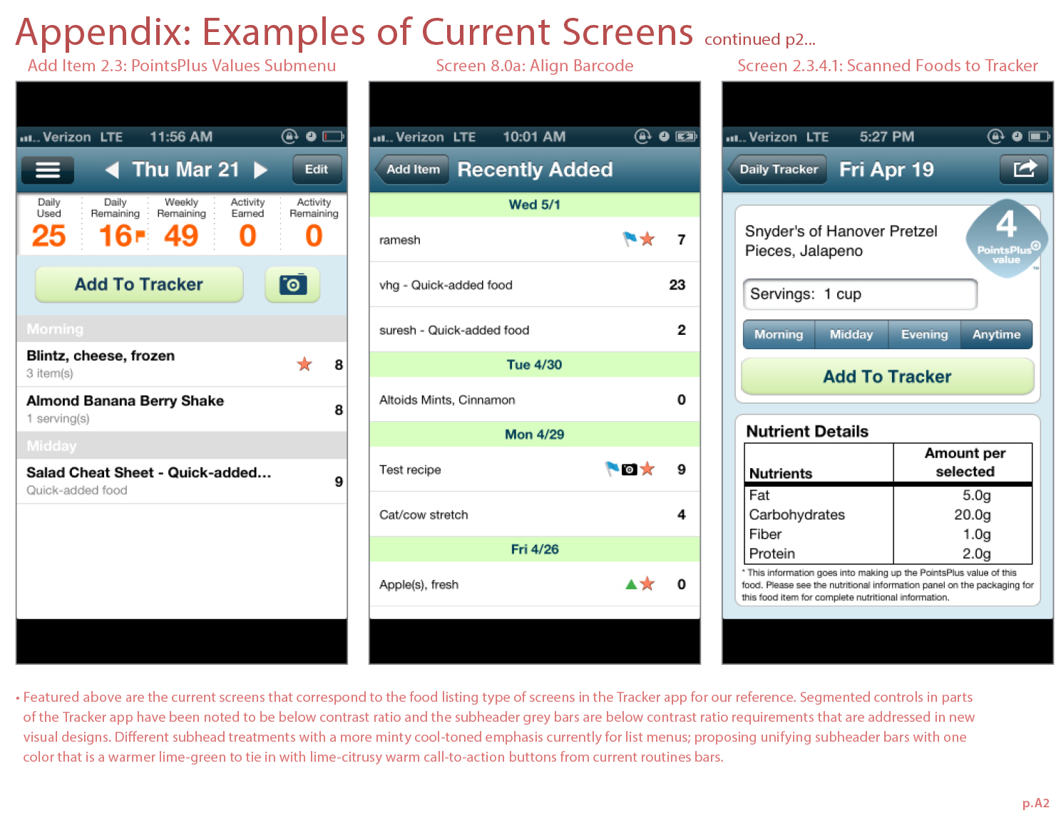 Original Points Tracker (iPhone) screens that a previous Mobiquity designer created in the last scope as a baseline to leverage and refine.