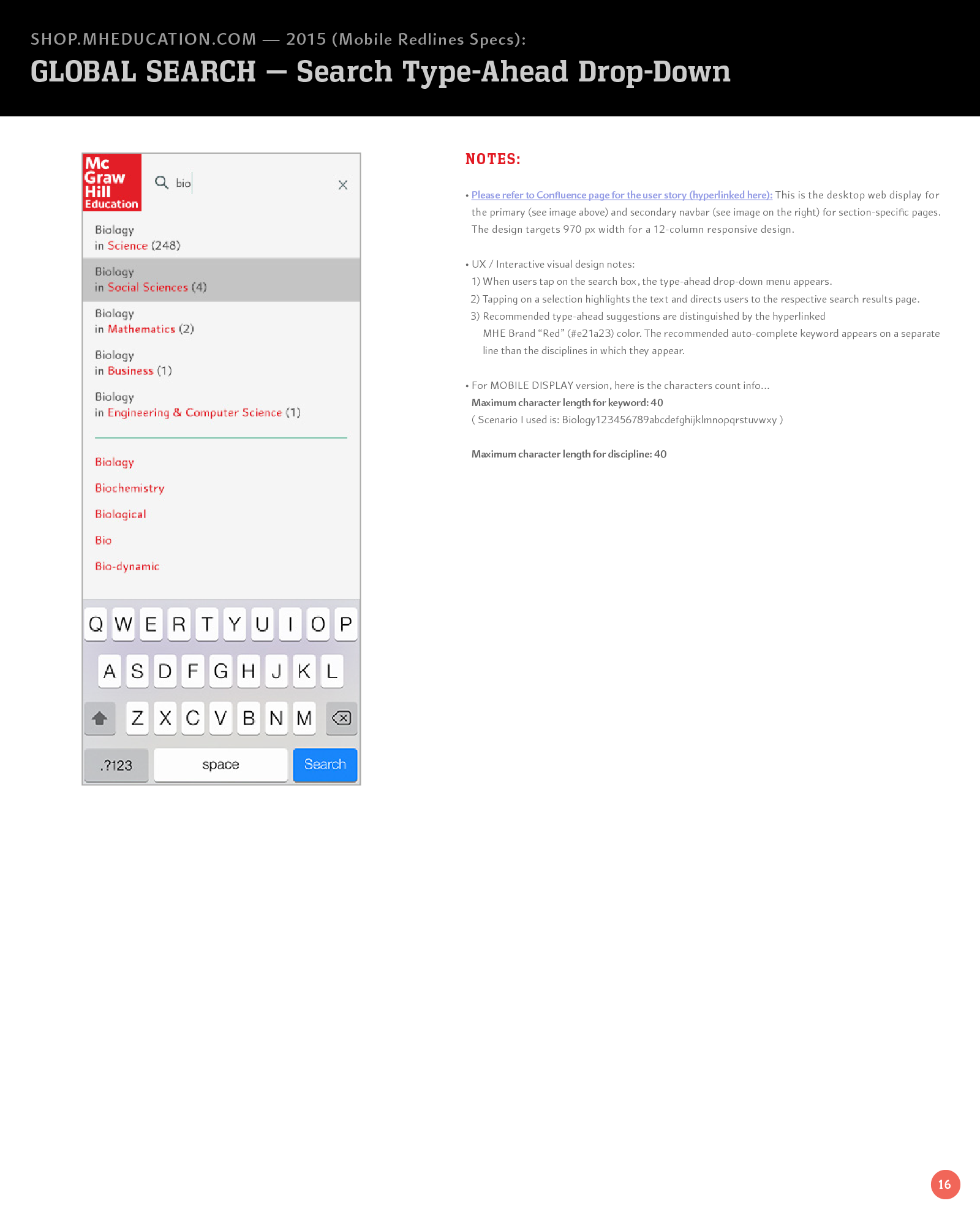 Mobile Typeahead Interaction Notes