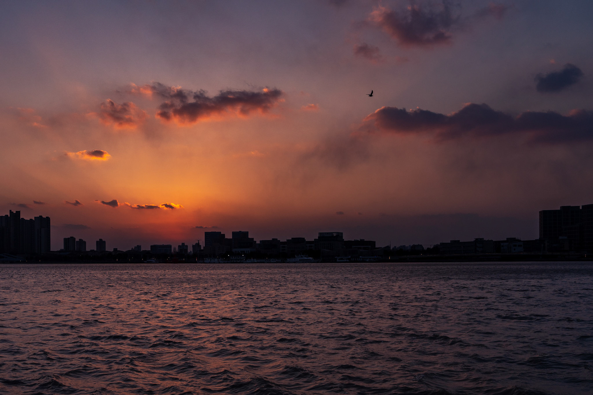 Sunset Over the Huangpu