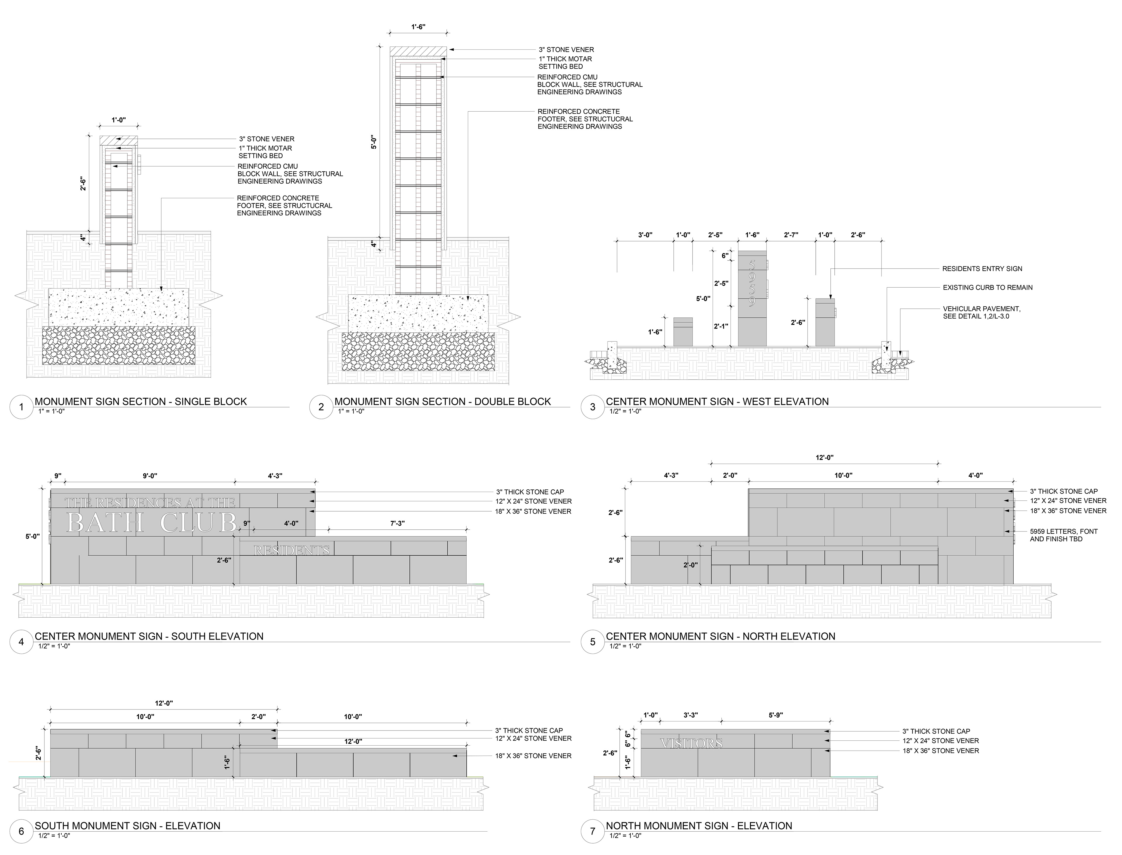 WATER FEATURE DETAILS & SECTION