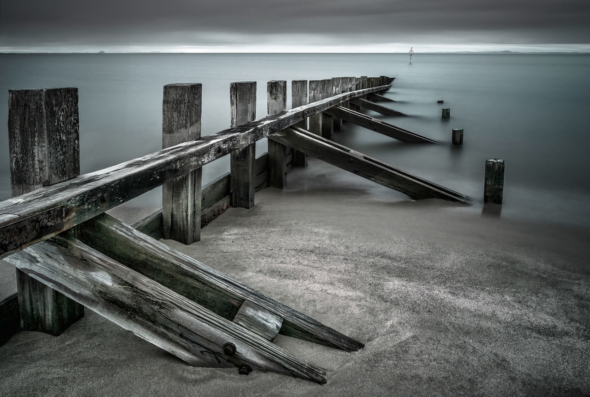 The Groynes at Portobello Beach near Edinburgh