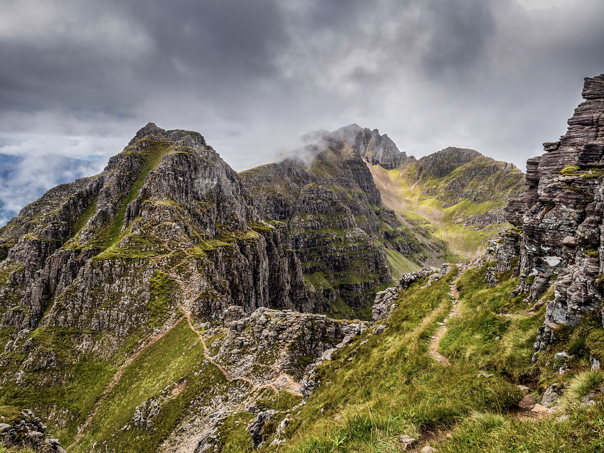On the ridge of Liathach in Torridon