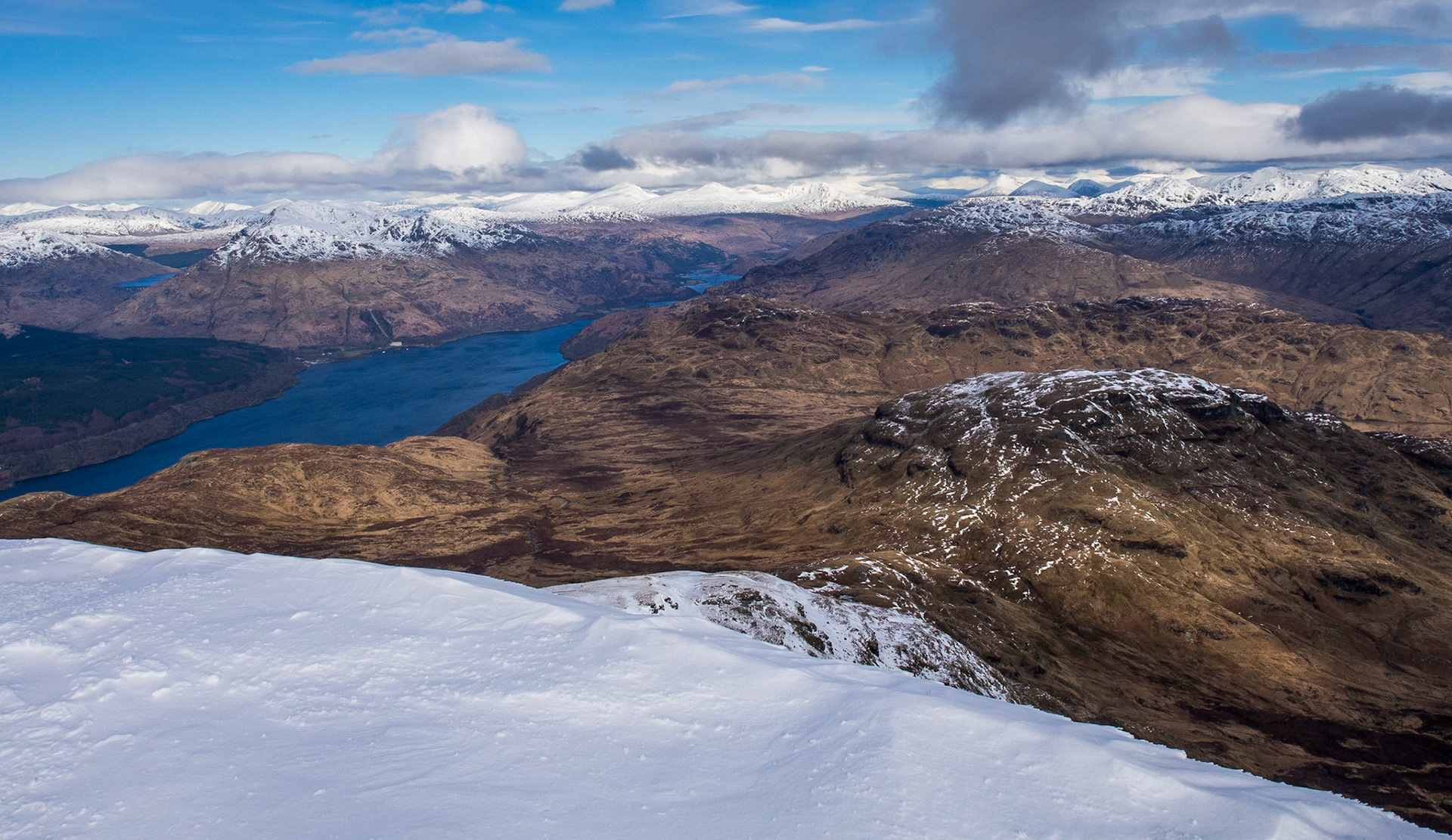 Looking north from the summit of Ben Lomond