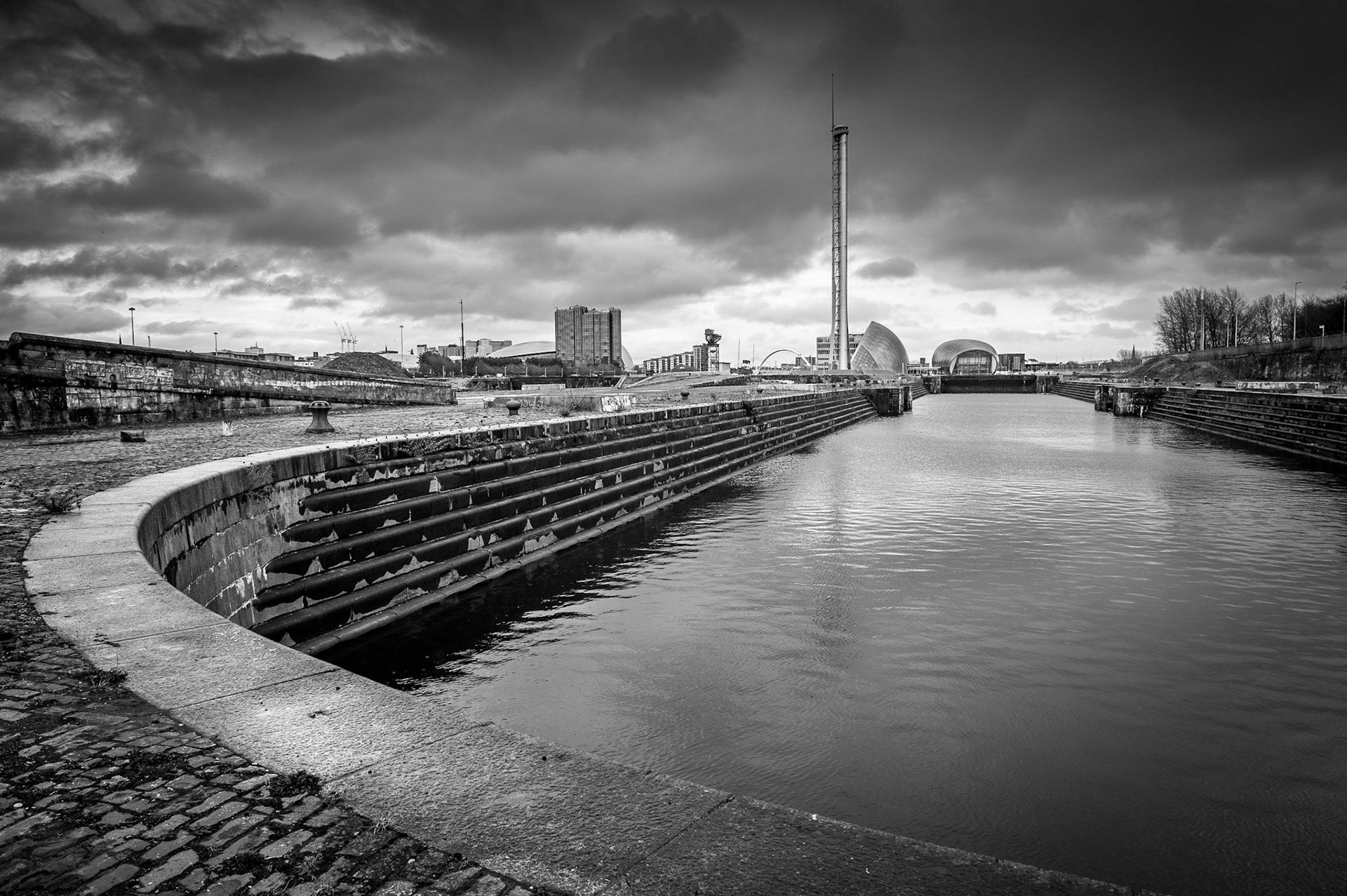 The old graving docks in Glasgow
