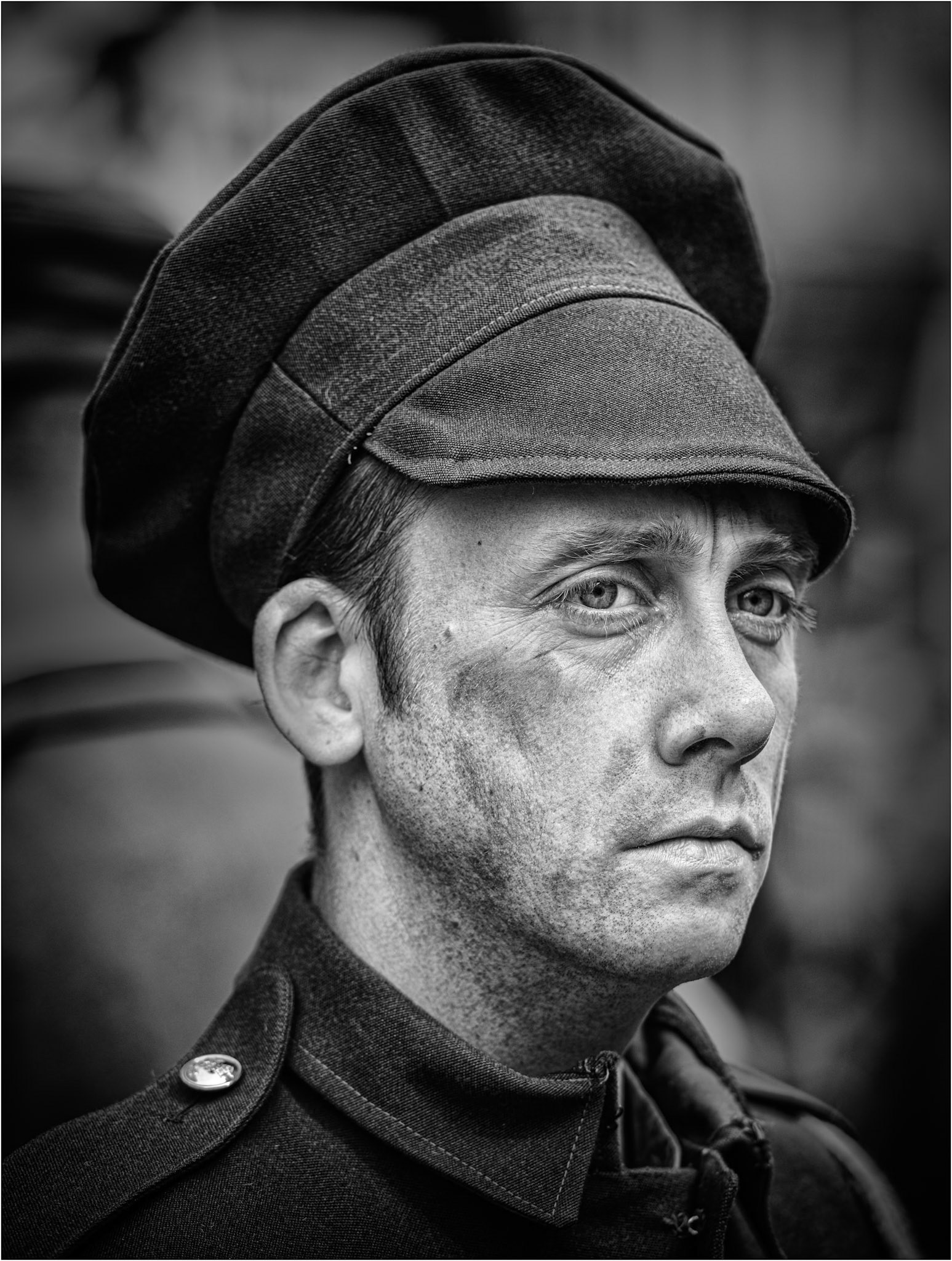 A Soldier dressed in WW1 uniform