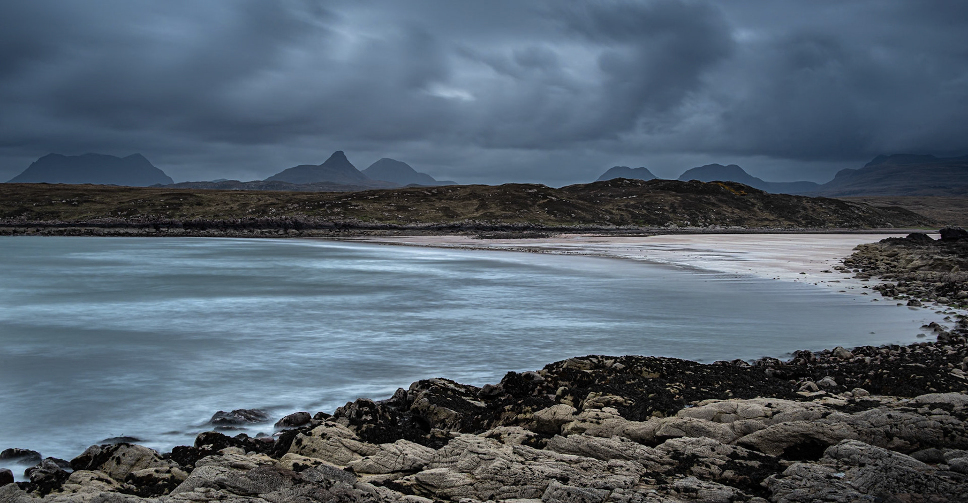 Looking over Achnahaird Bay to the mountains of Assynt
