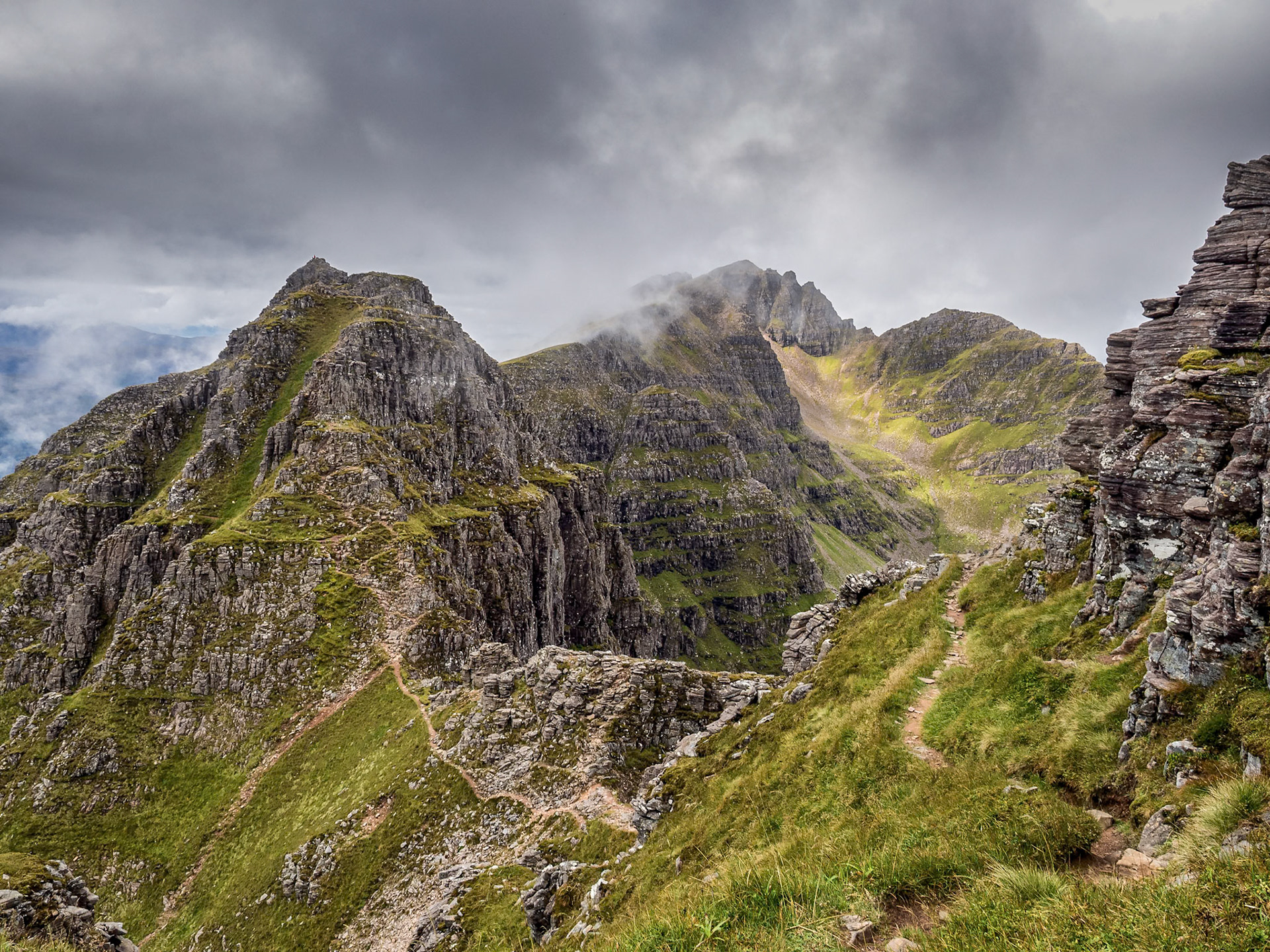 On the ridge of Liathach in Torridon