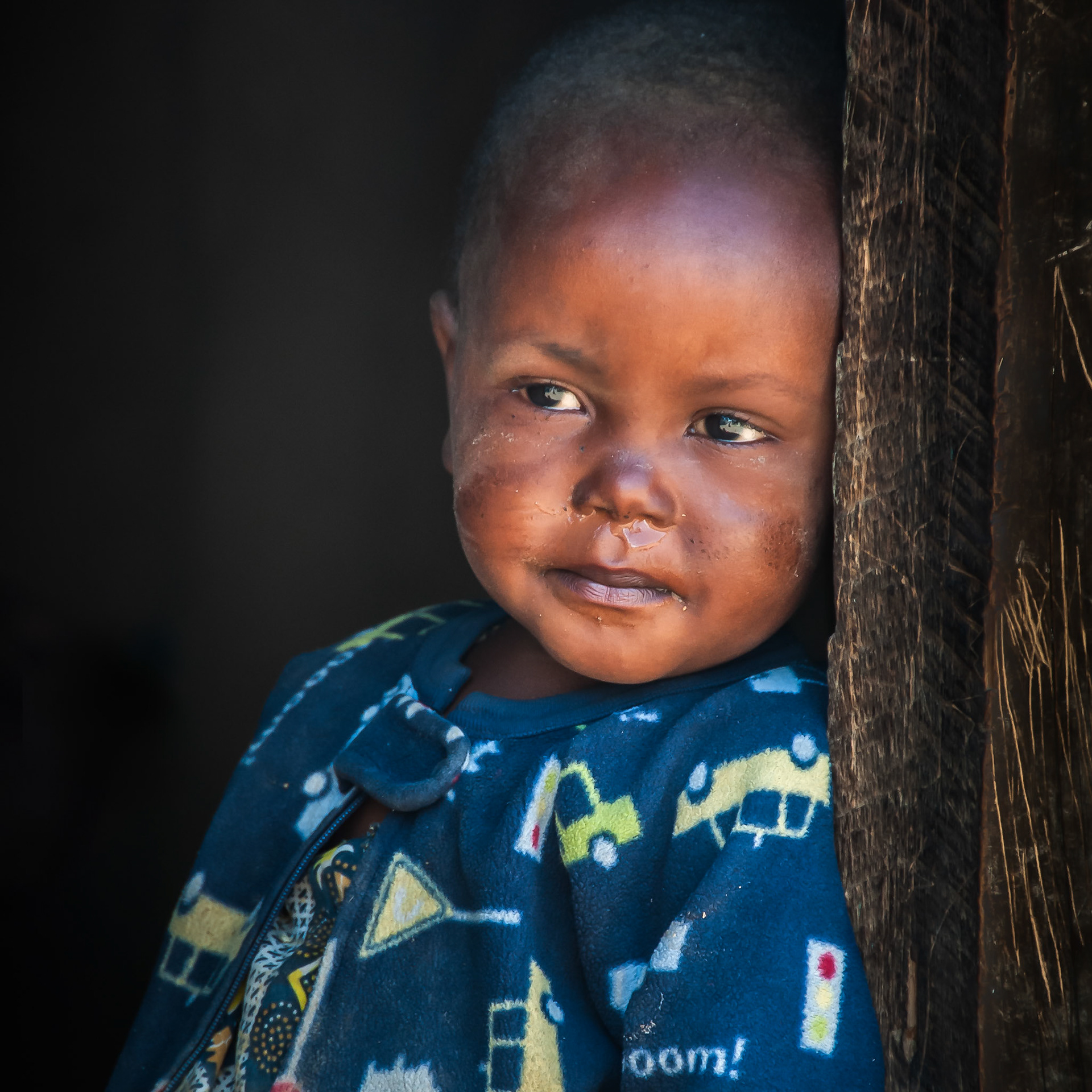 The eyes have it, child in a Maasai village in Tanzania