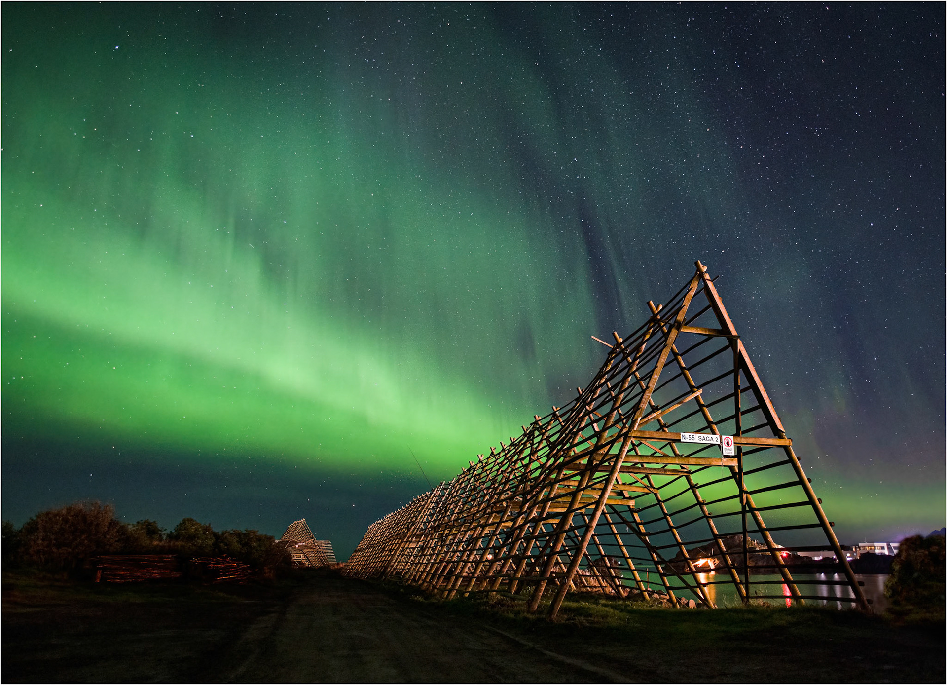 Aurora over the cod racks
