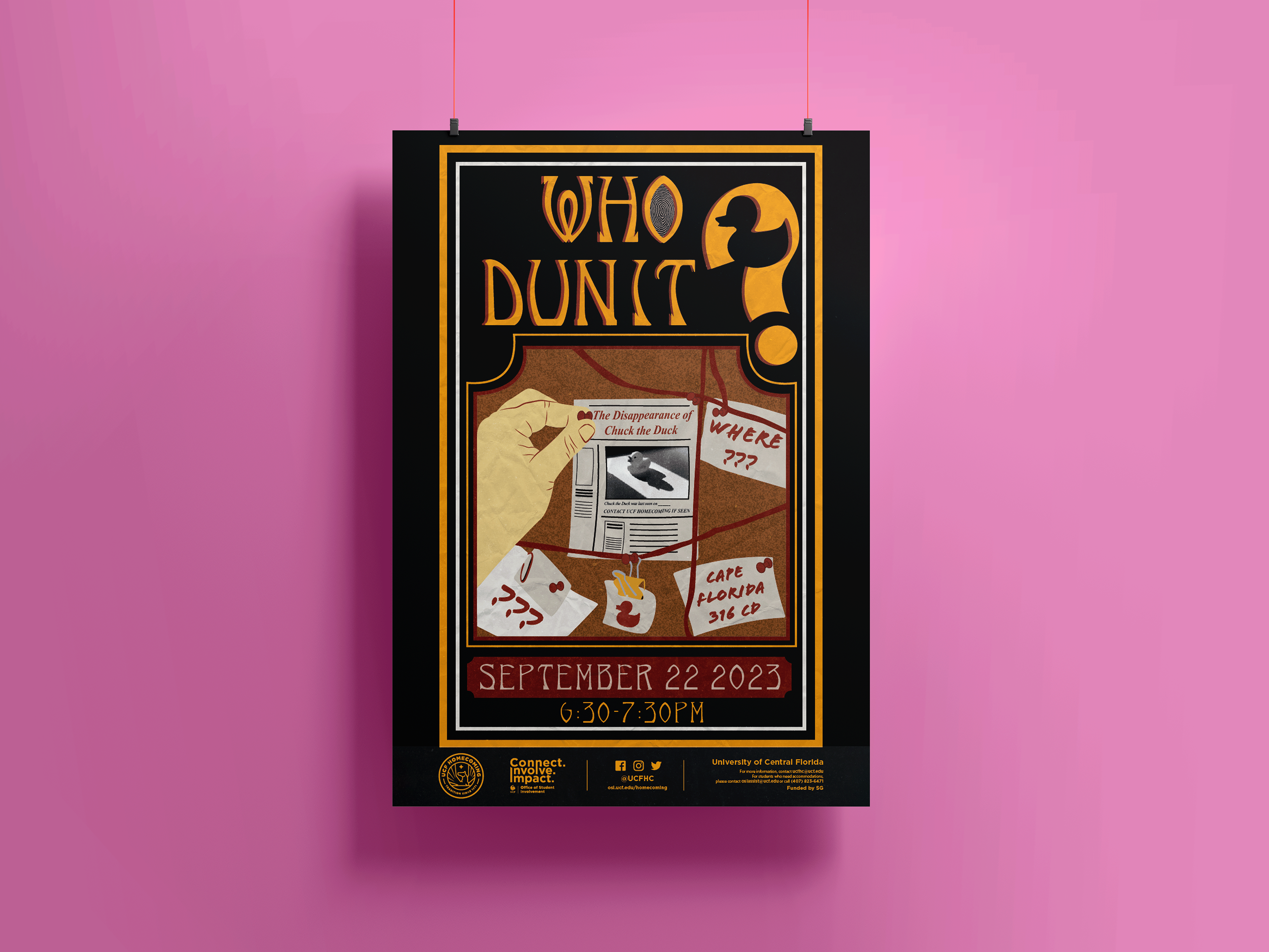 'Who Dun It' Game Event Poster