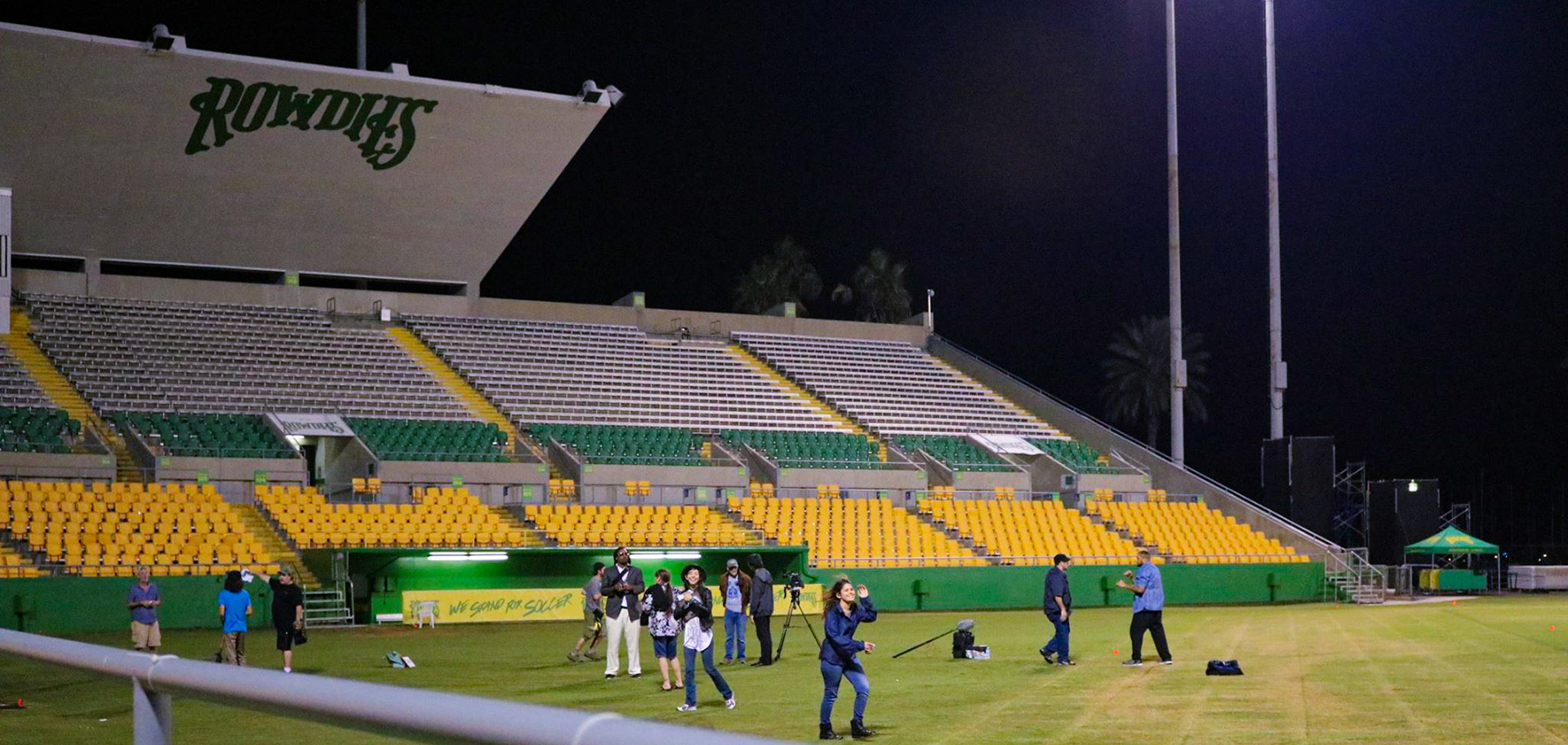 Al Lang Stadium, biggest set I ever lit!