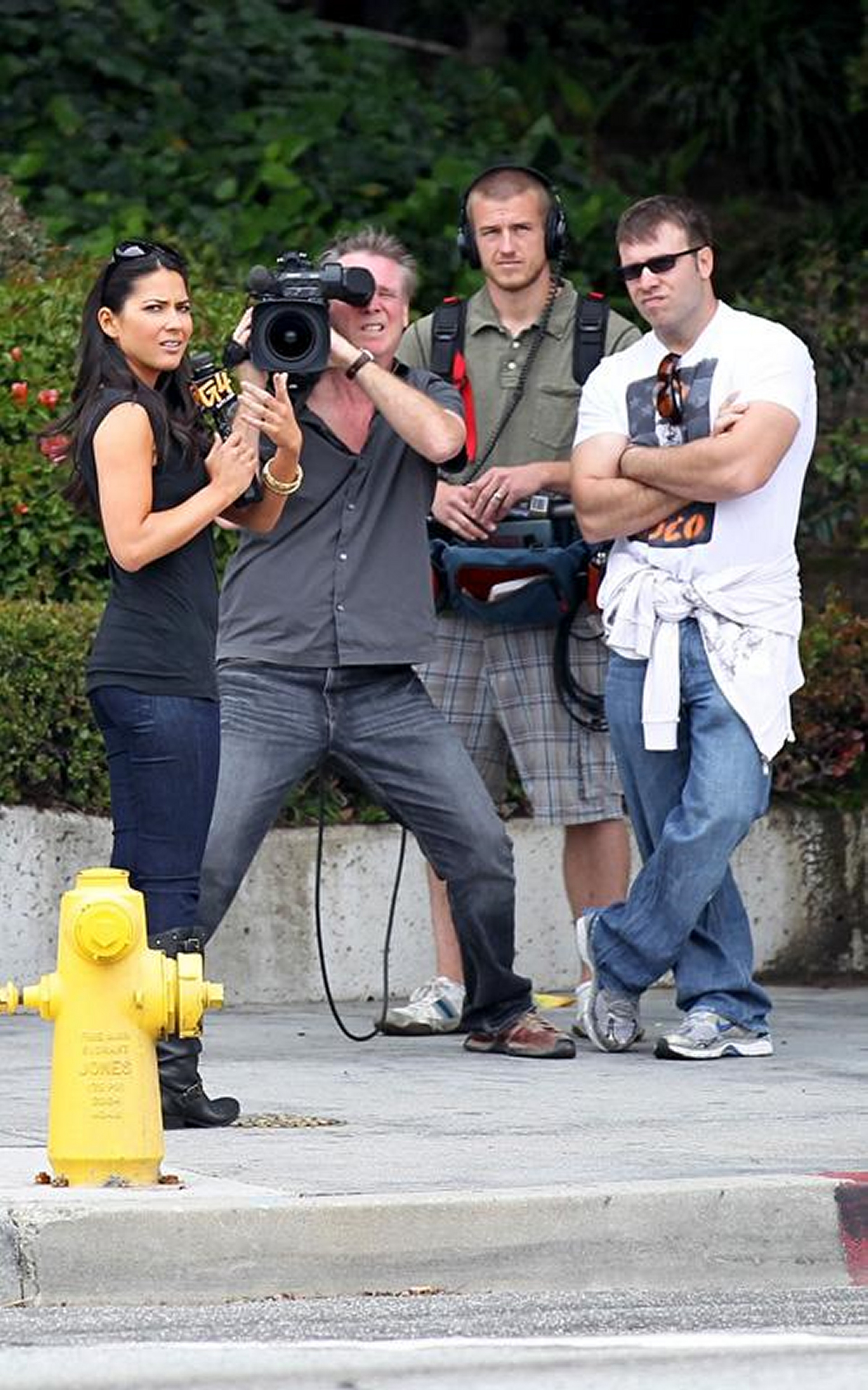 Working hard w/Olivia Munn