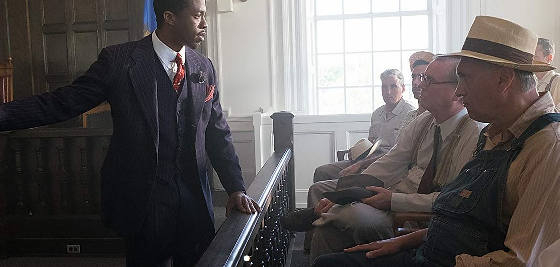 On the set of "Marshall" w/ Chadwick Boseman