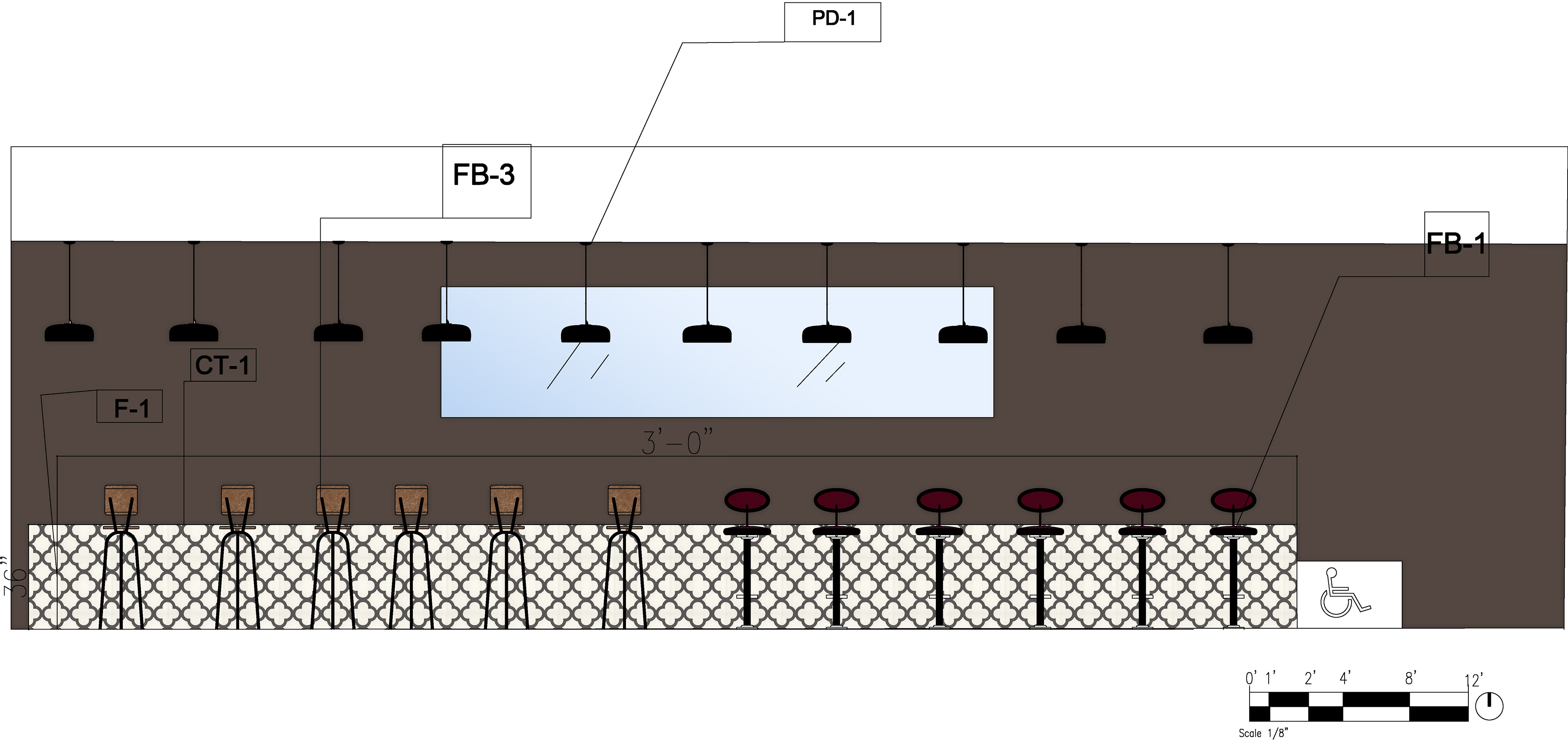 GROUND FLOOR BAR ELEVATION