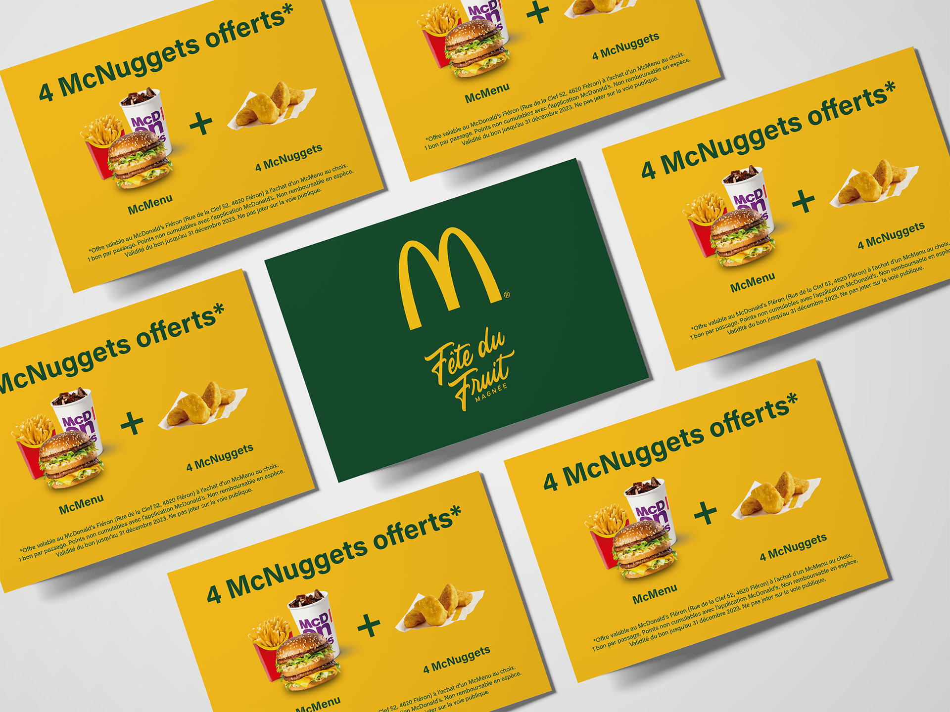 Création de bons de réduction McDonald's