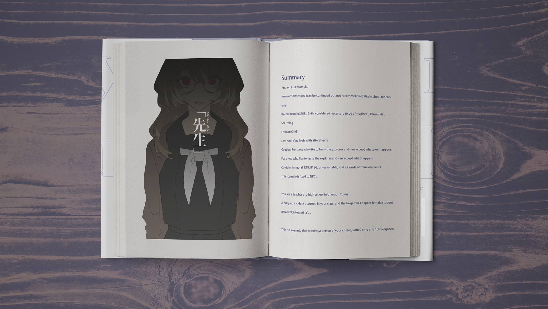 Book Cover Design: English ver. opened
