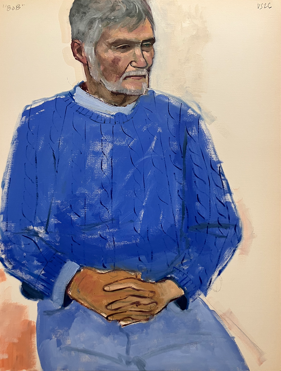 "Bob", 24 x 18 inches, graphite and oil on paper, March 2, 2026