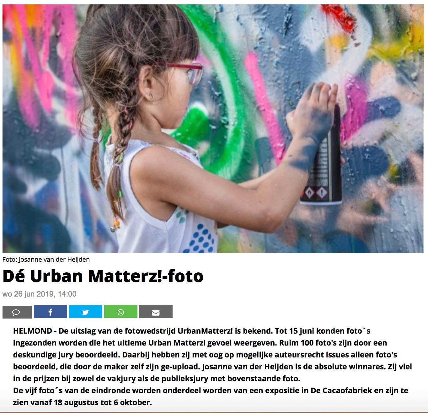 Winnende foto Urban Matterz