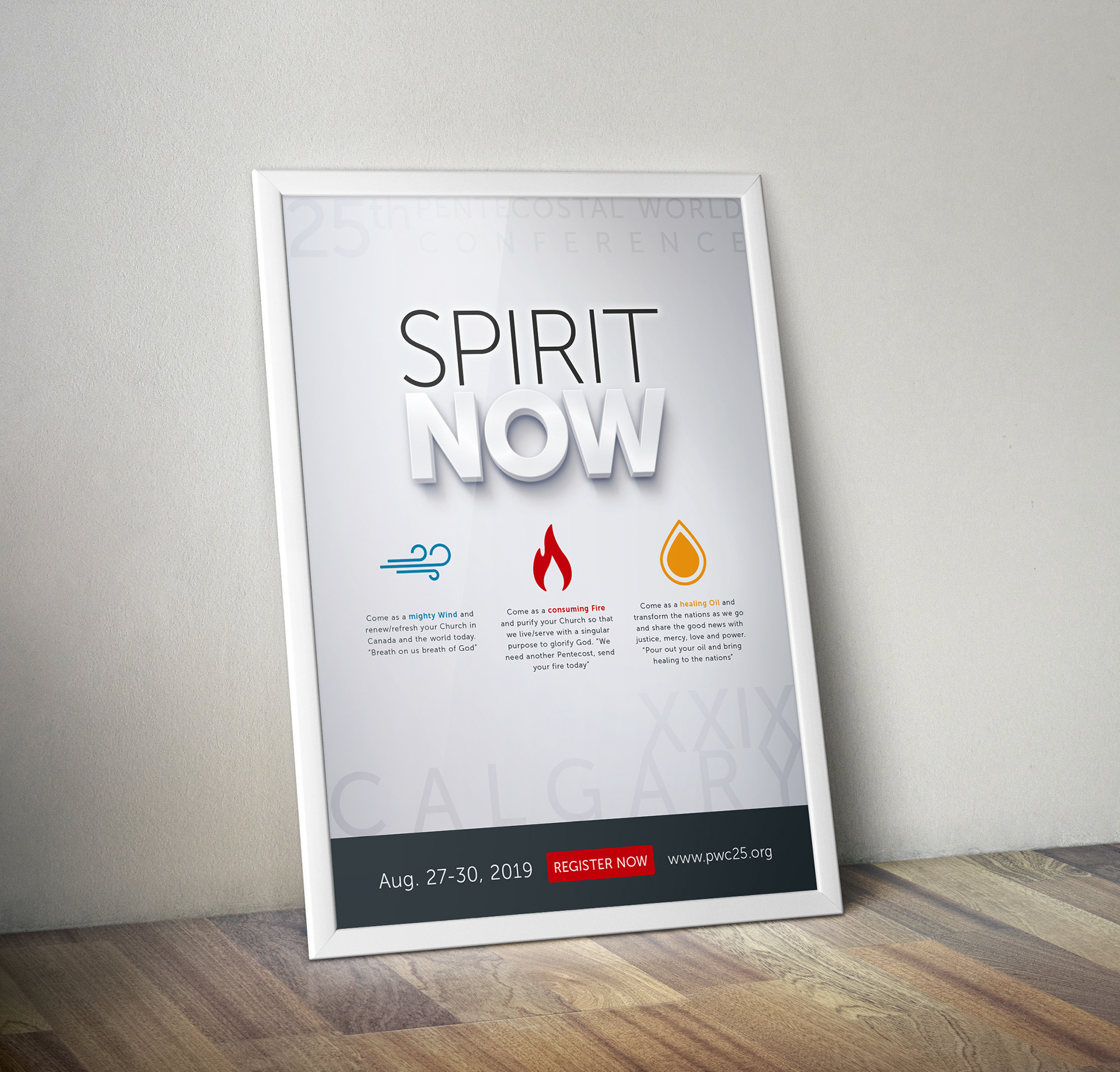 Spirit now promotional poster mockup