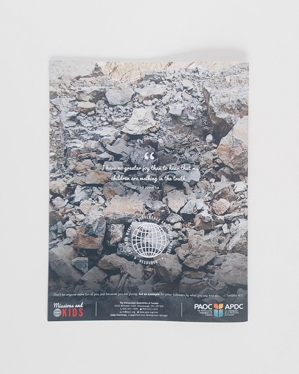 back cover with quote and logos