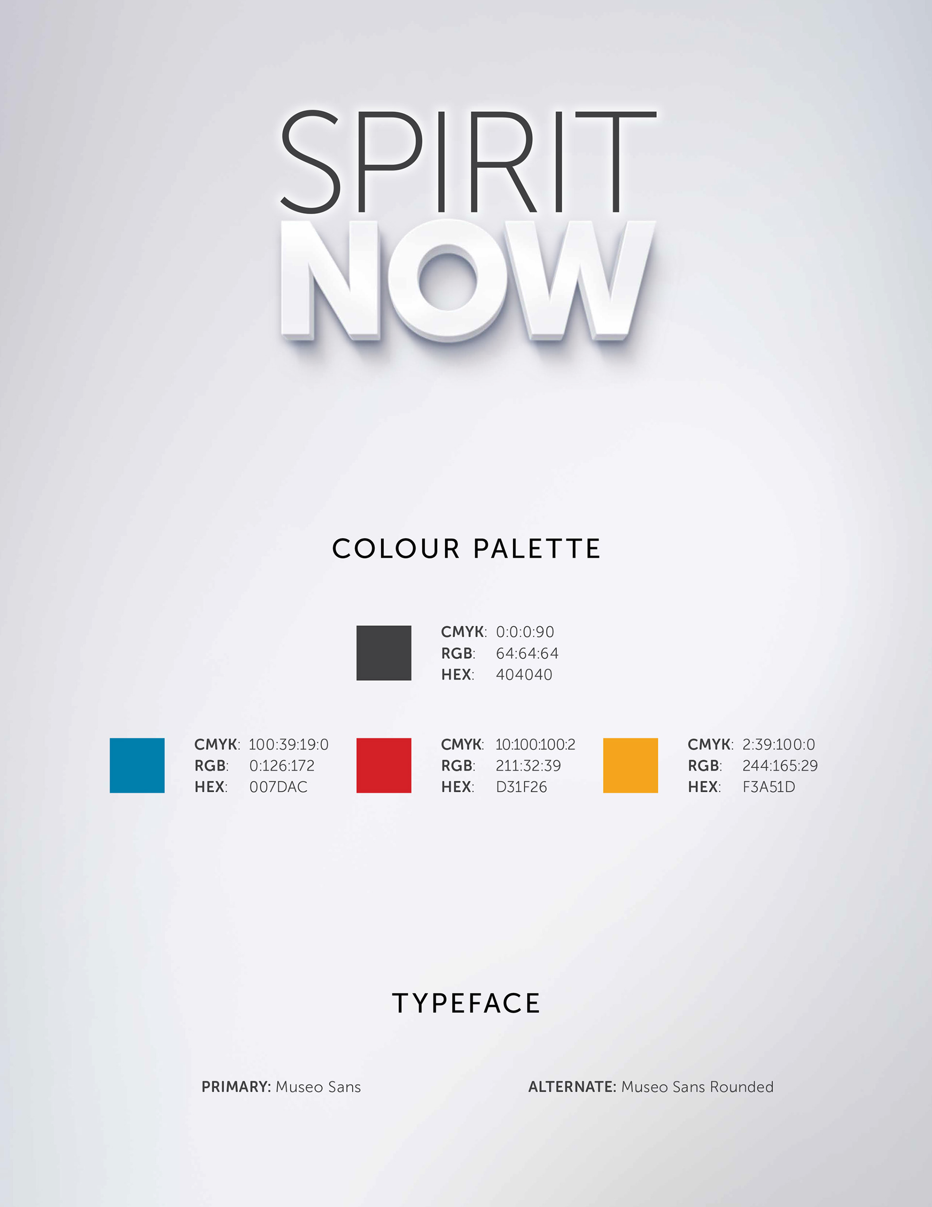 Spirit Now colour palette