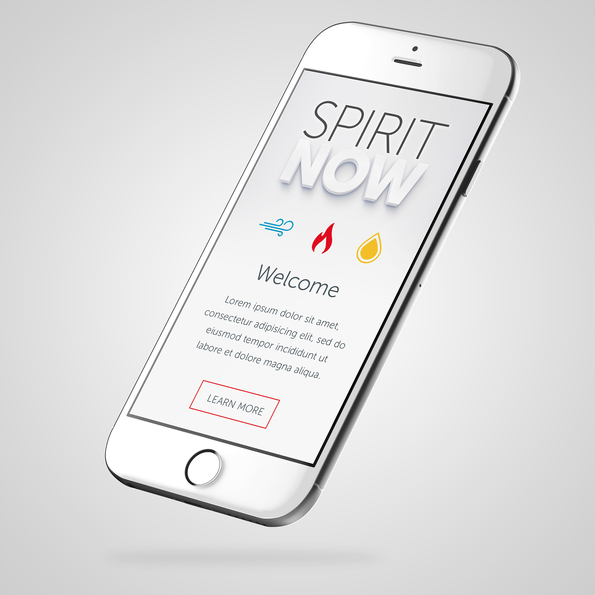 Spirit now site on mobile device