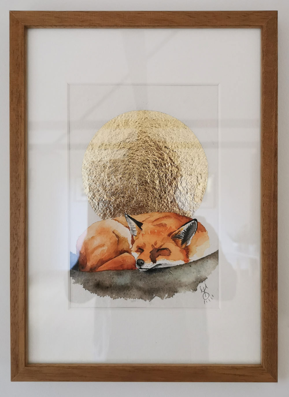 SOLD "Innocence", Red Fox, A4 frame, A5 painting, £110