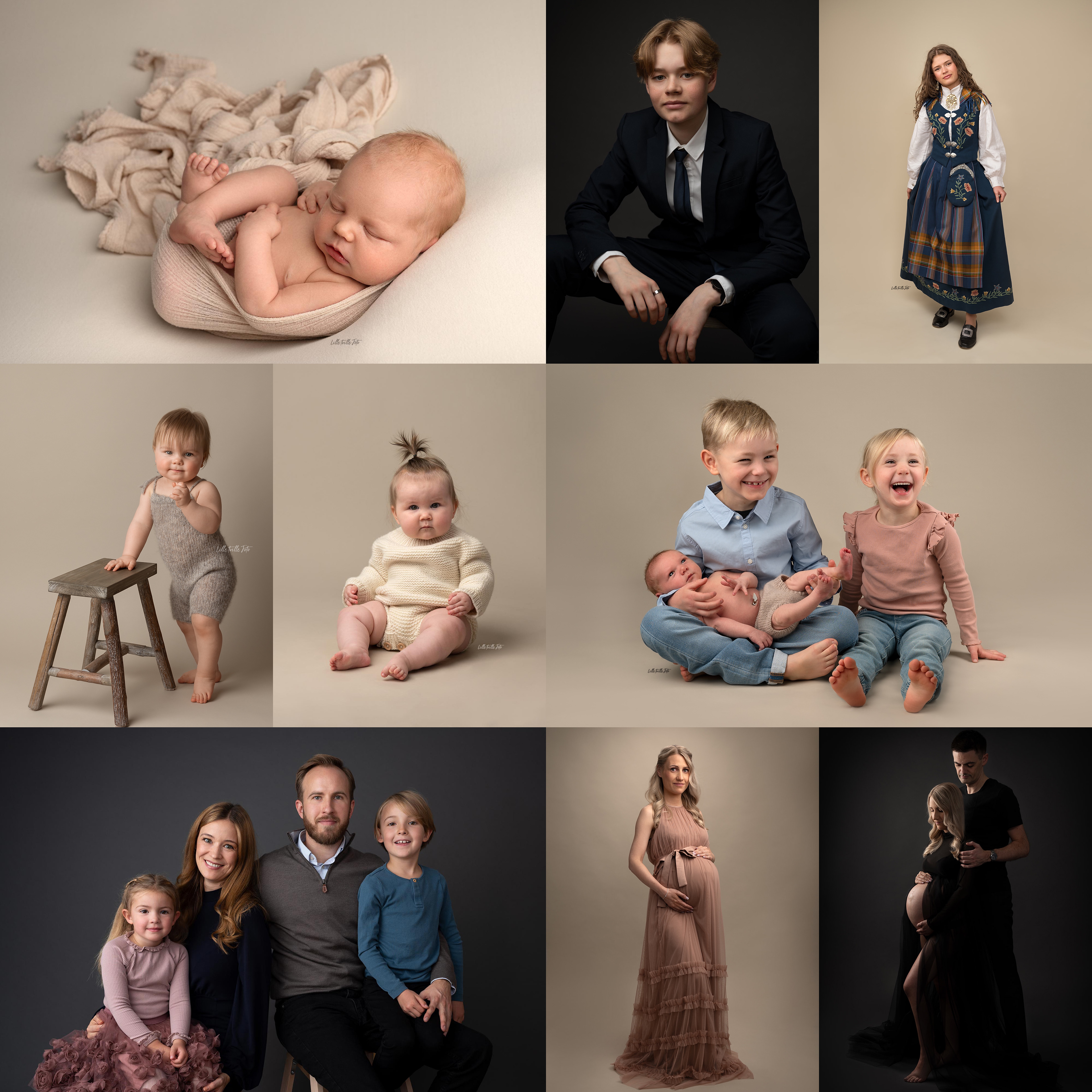 Fotograf Tromsø nyfødt baby gravid familie konfirmant