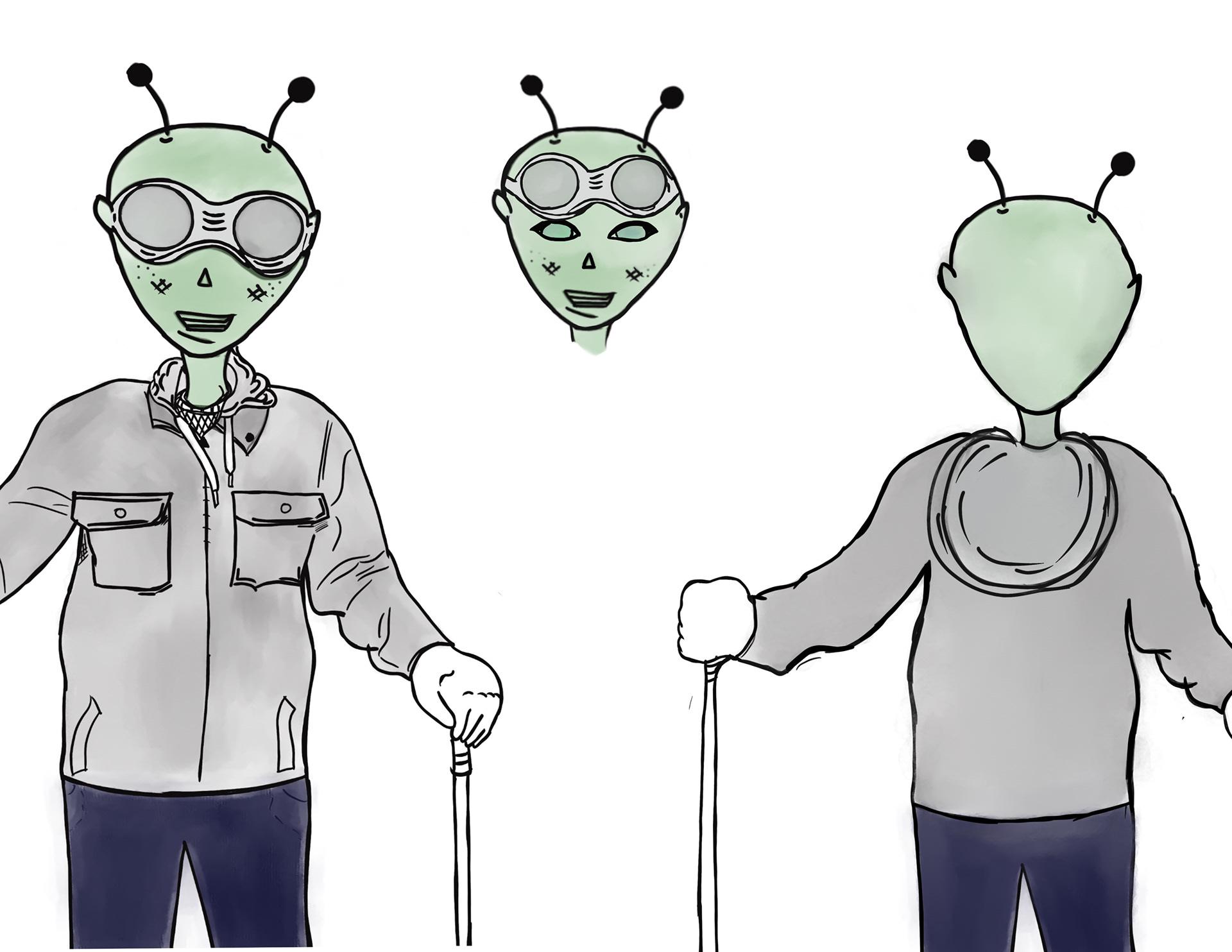 Snow Alien Character Design