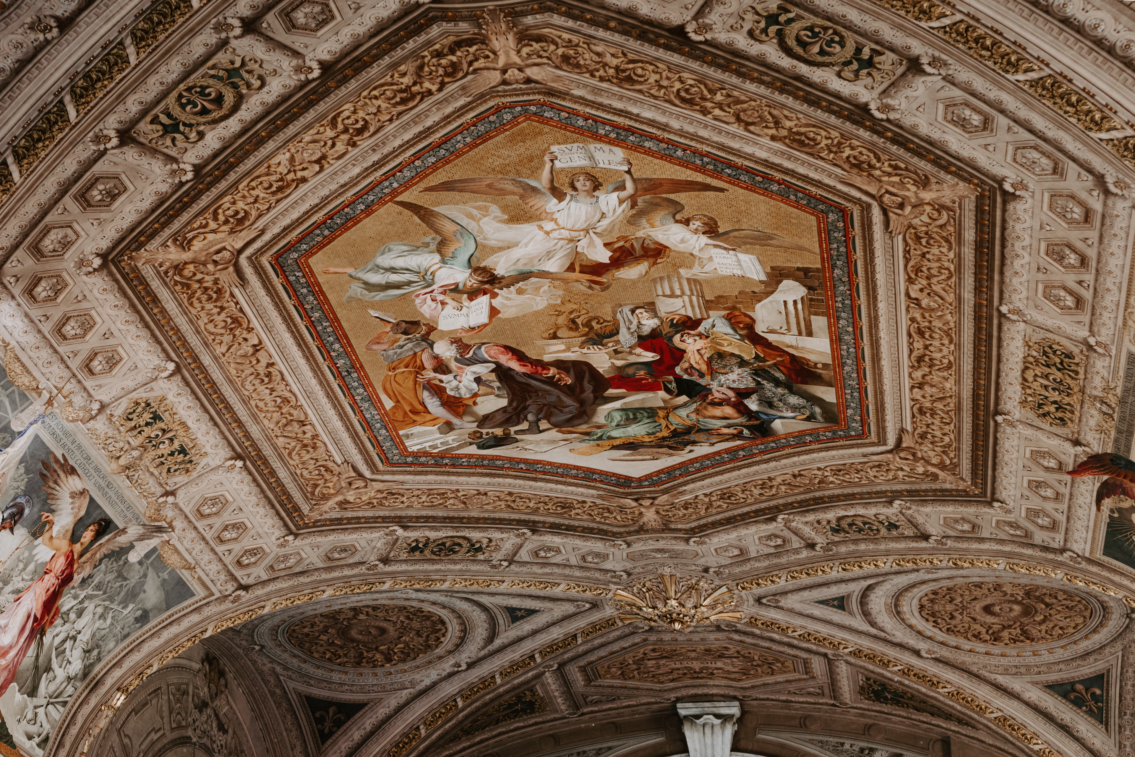 Ceiling in Vatican City, 2023.
