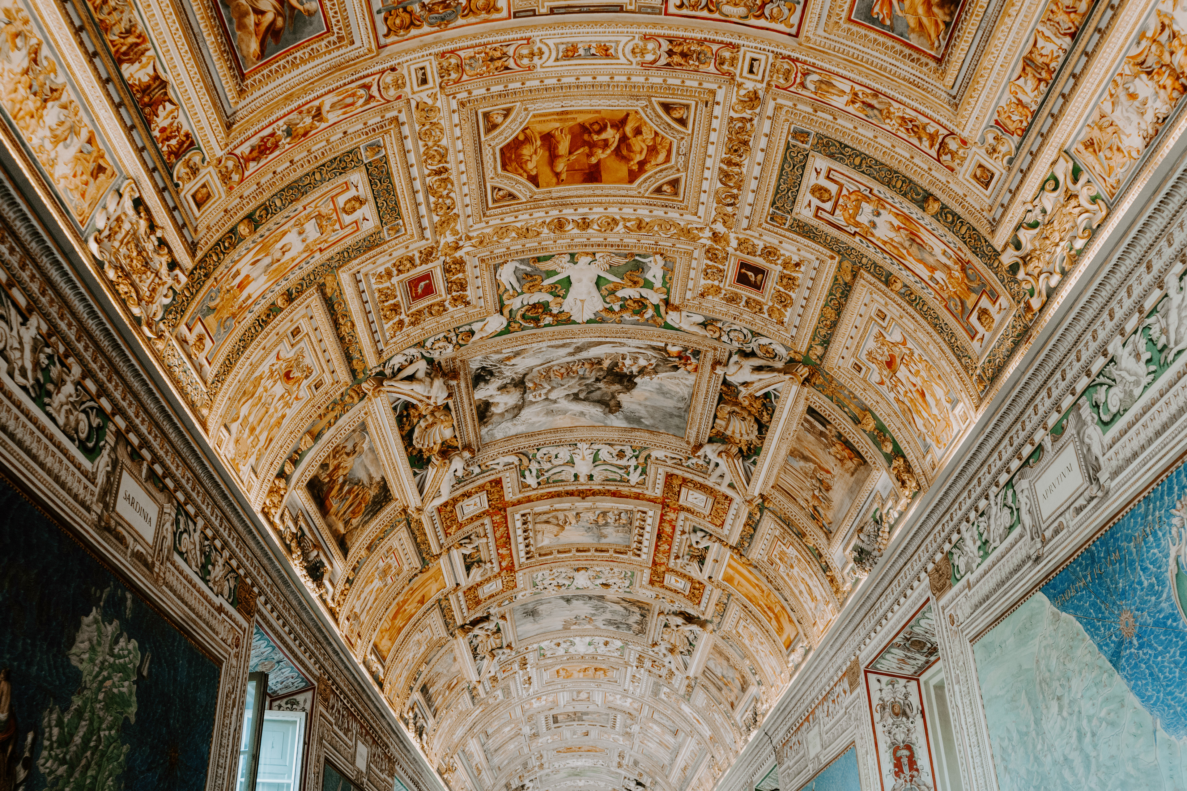 Ceiling in Vatican City, 2023. 