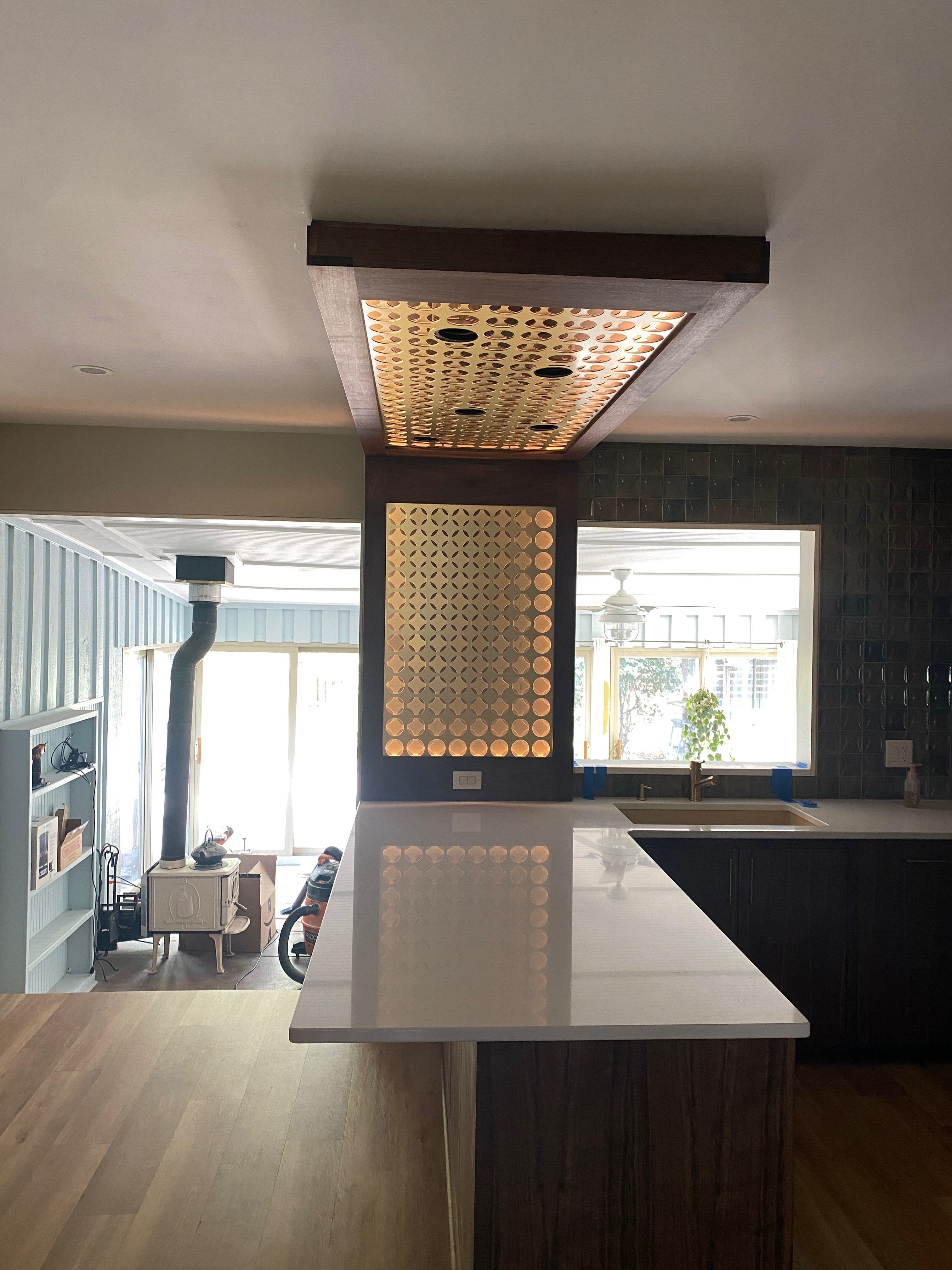 Walnut Kitchen with Accent Wall (3 of 3)
