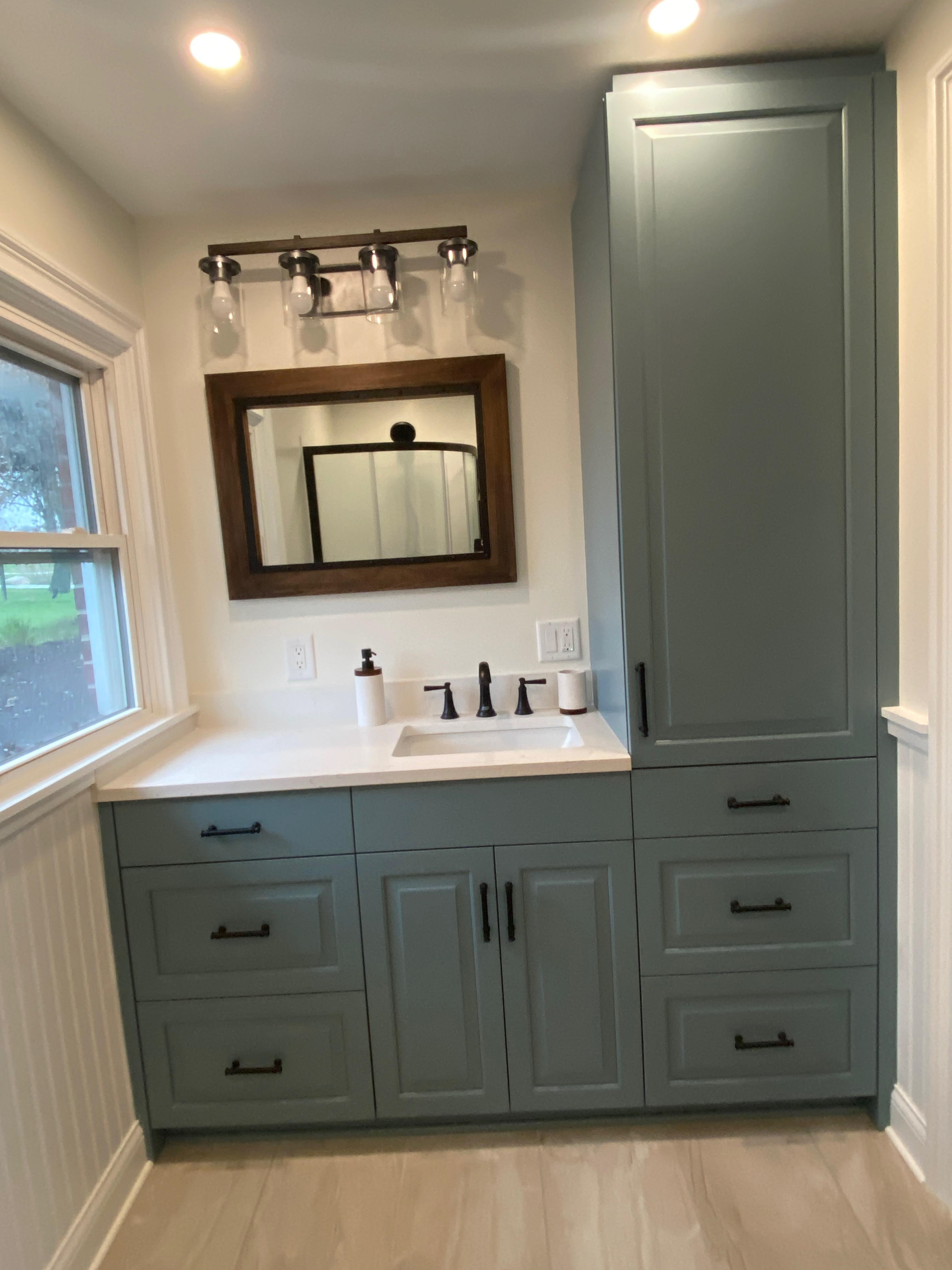 Bathroom Vanity with Linen Closet