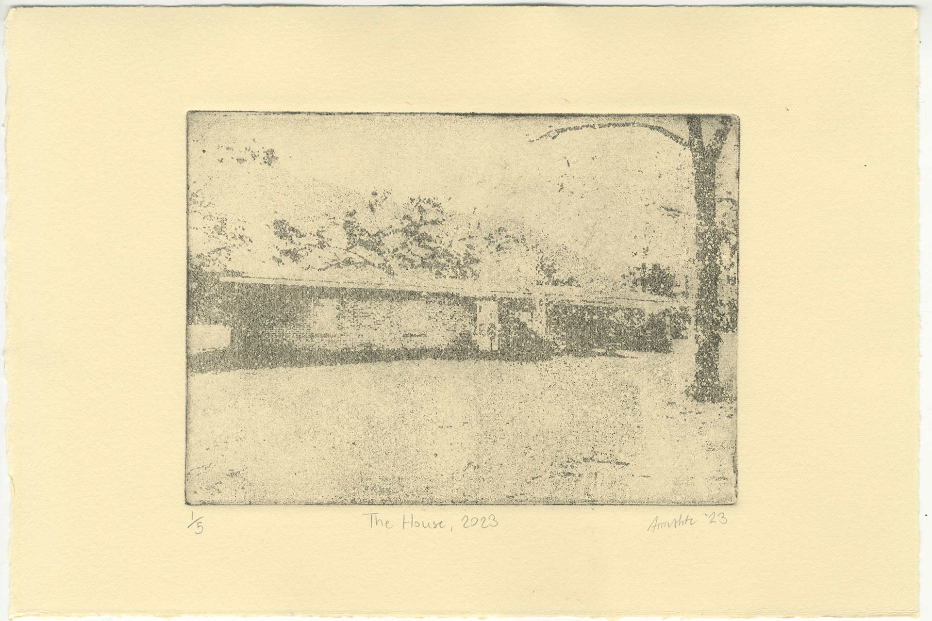 "The House, 2023", 2023, photo-etching, 7.5x11"