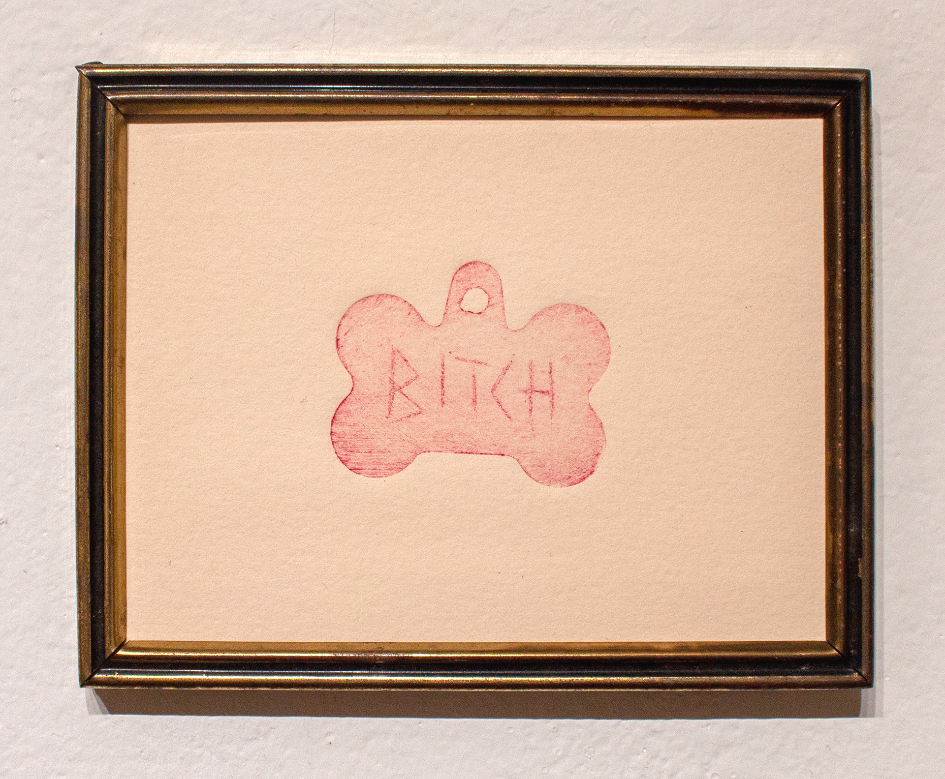 Bitch, 2023, drypoint intaglio