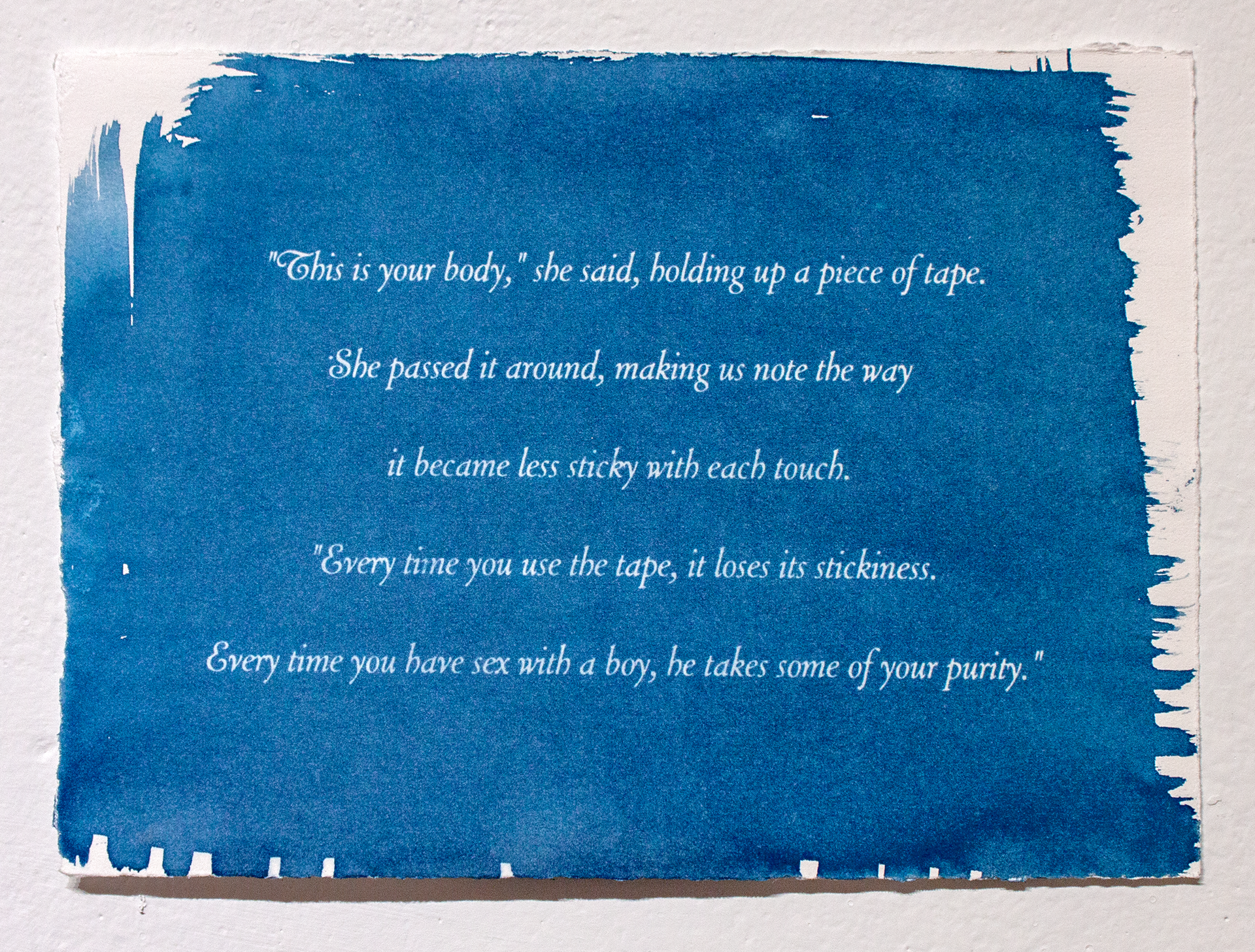 "This is your body...", 2023, cyanotype