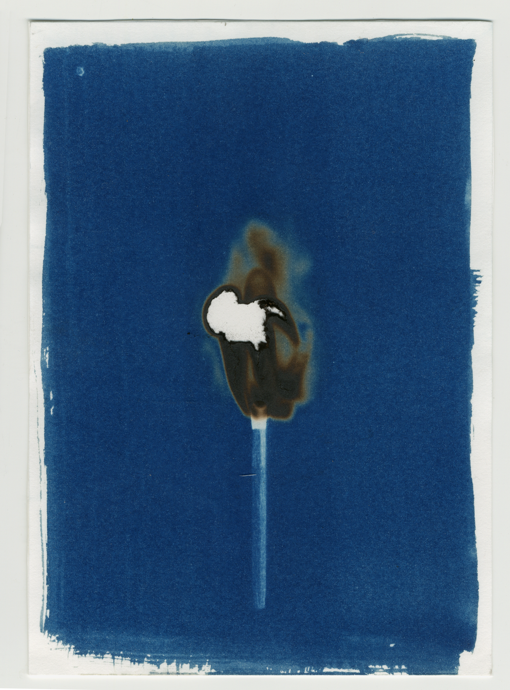Ignite 3, 2023, 5x7", burnt cyanotype
