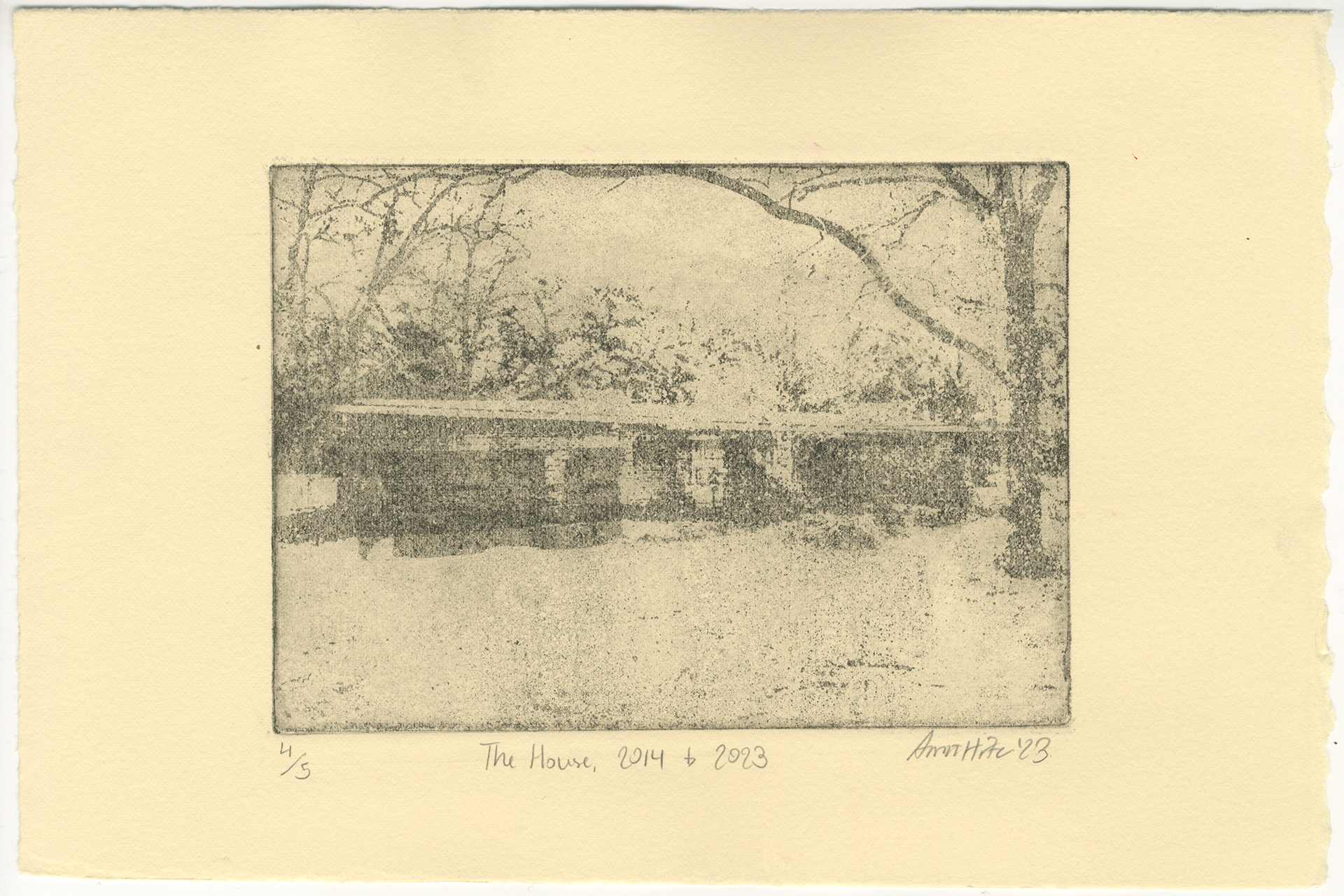 The House, 2014 & 2023, 2023, photo-resist etching