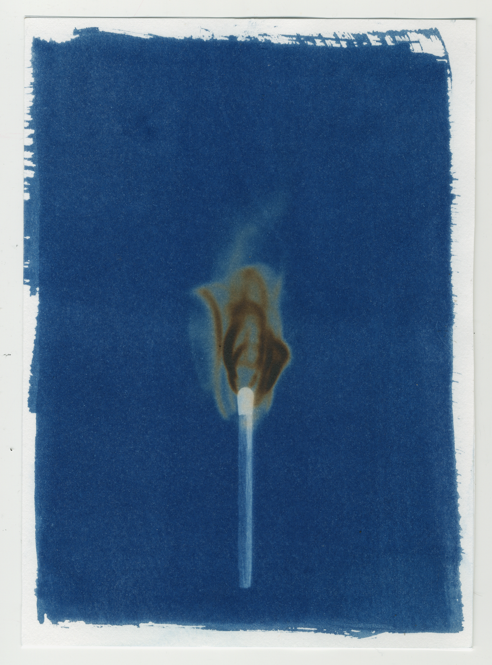 Ignite 2, 2023, 5x7", burnt cyanotype