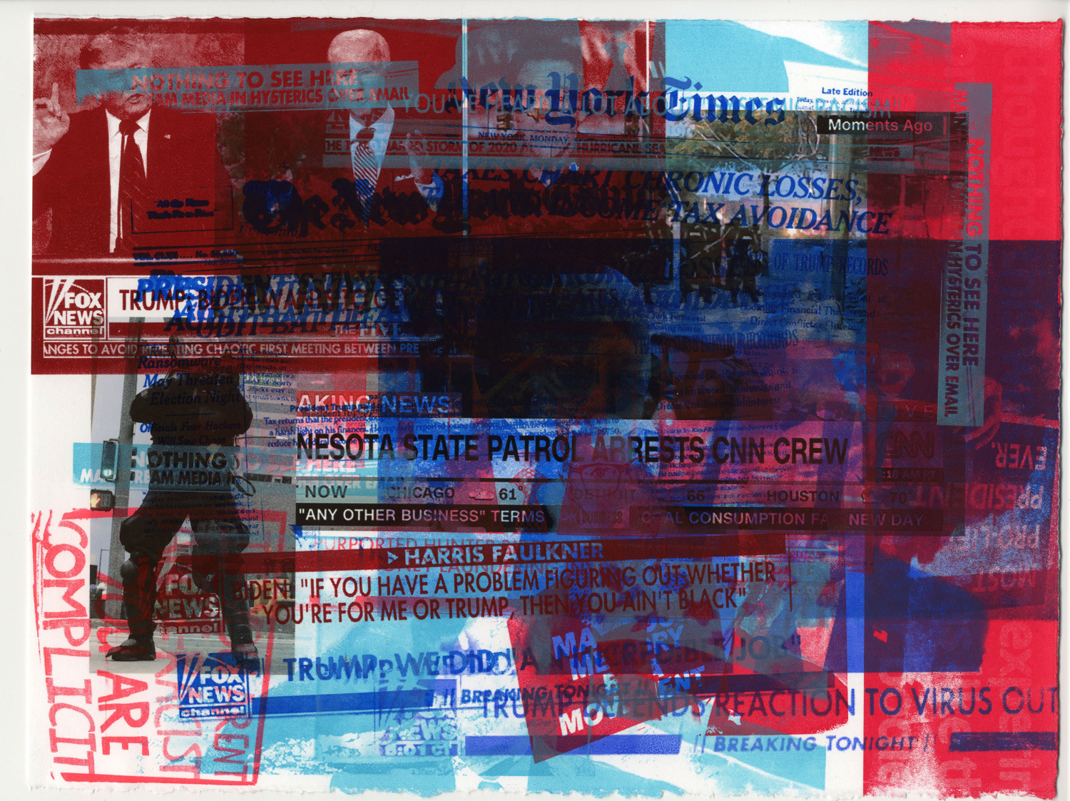 Cluster V, 2020, silkscreen and digital print
