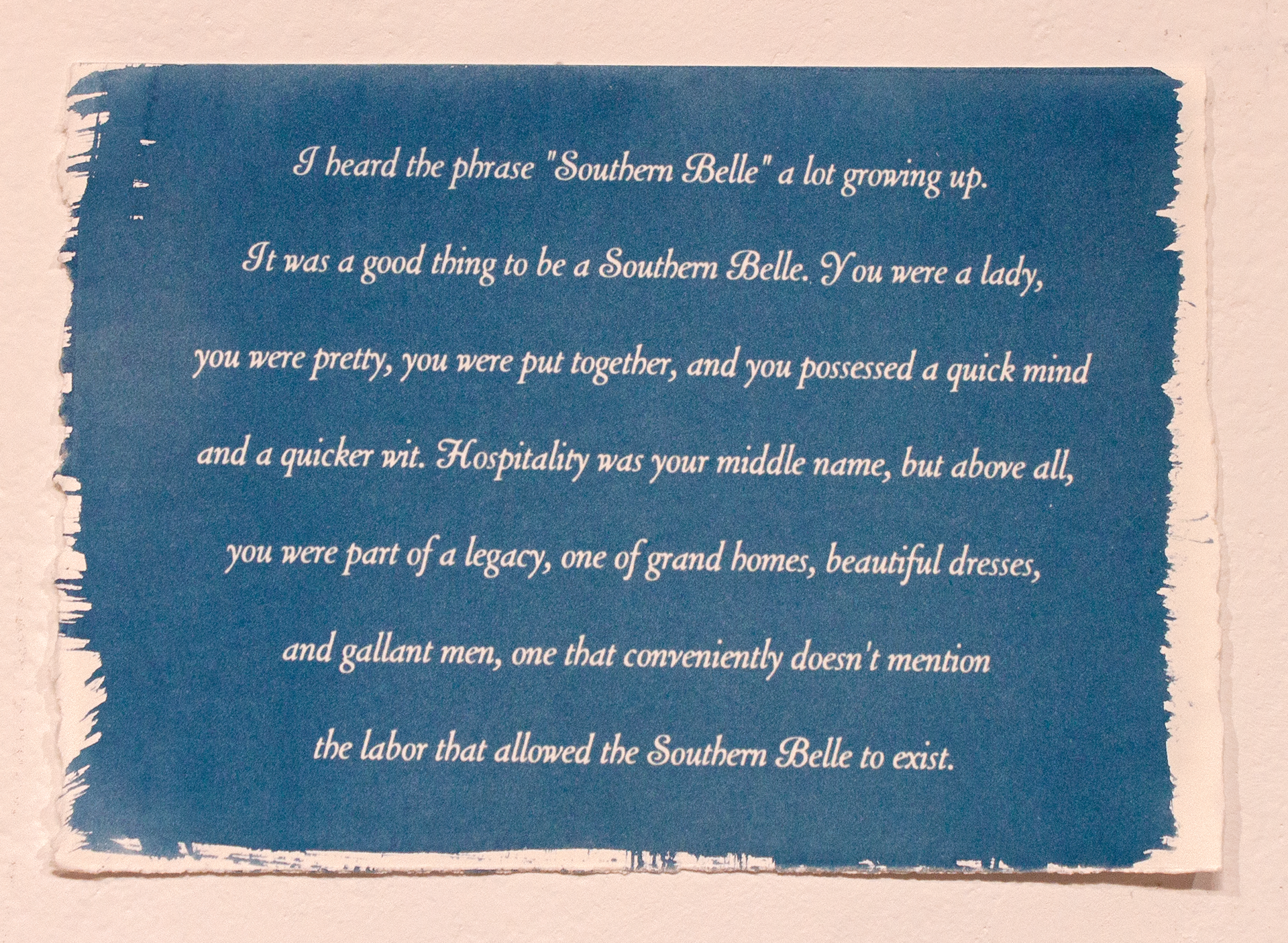 "I heard the phrase...", 2023, cyanotype