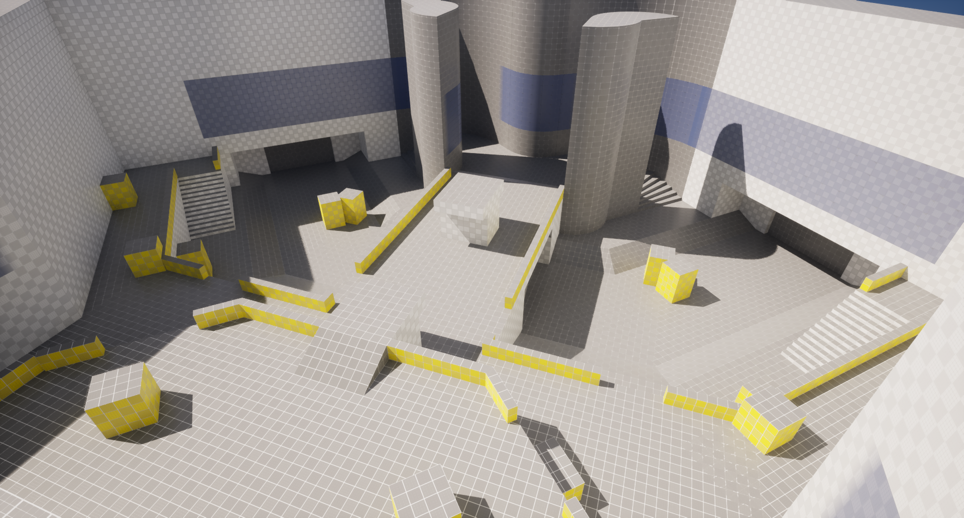 Final blockout based on my concept looking north-west
