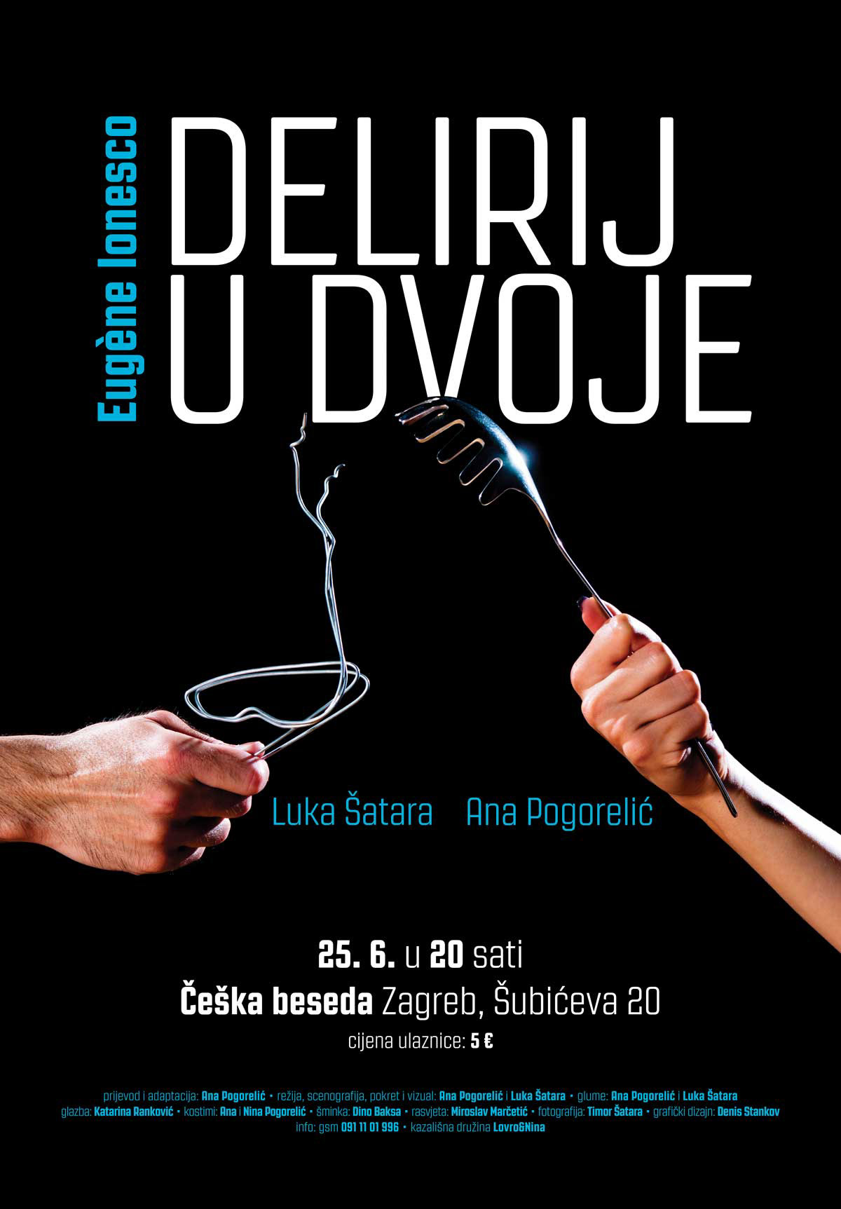 Delirij za dvoje, plakat za predstavu