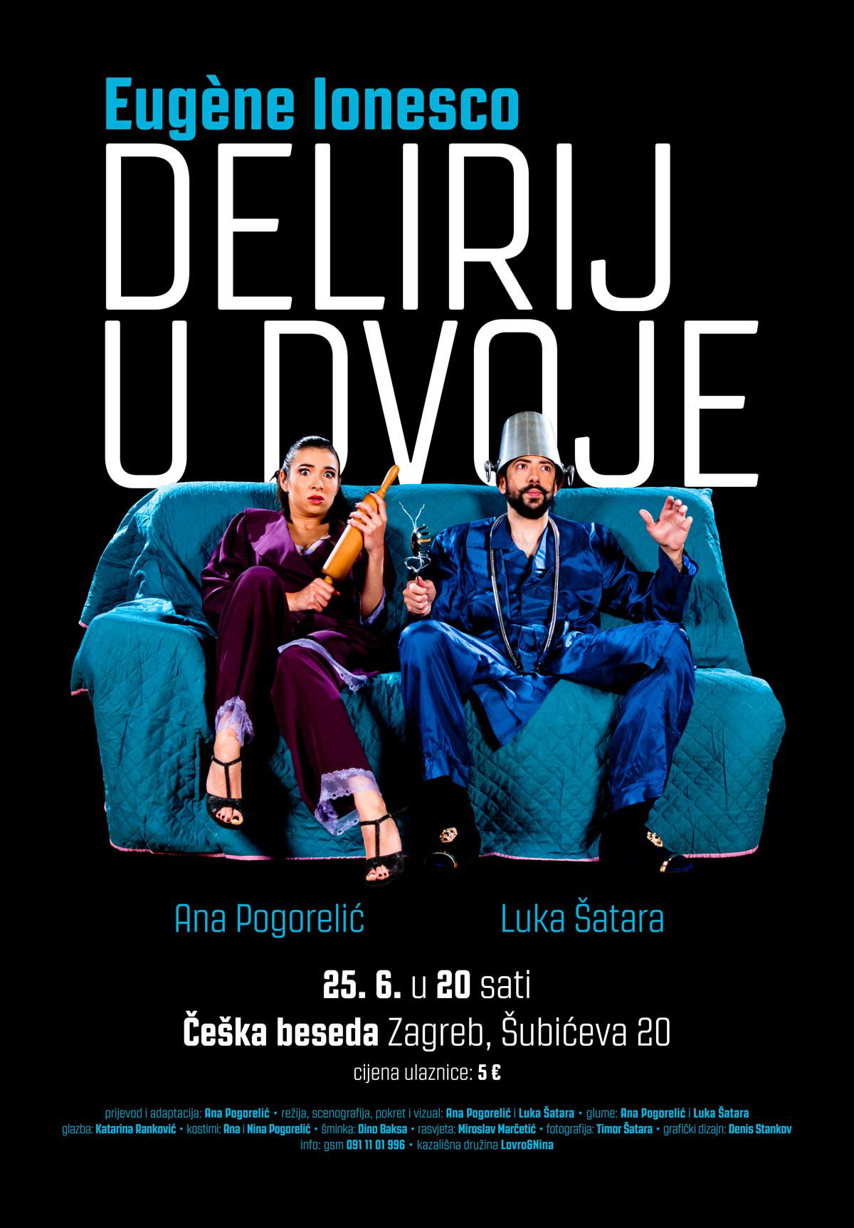 Delirij za dvoje, plakat za predstavu