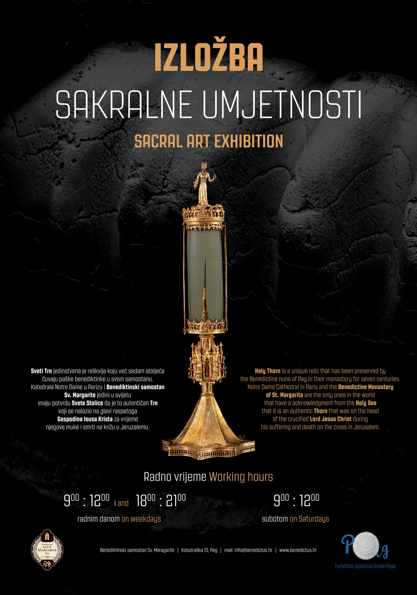 Izložba sakralne umjetnosti, plakat, Benediktinski samostan sv. Margarite
