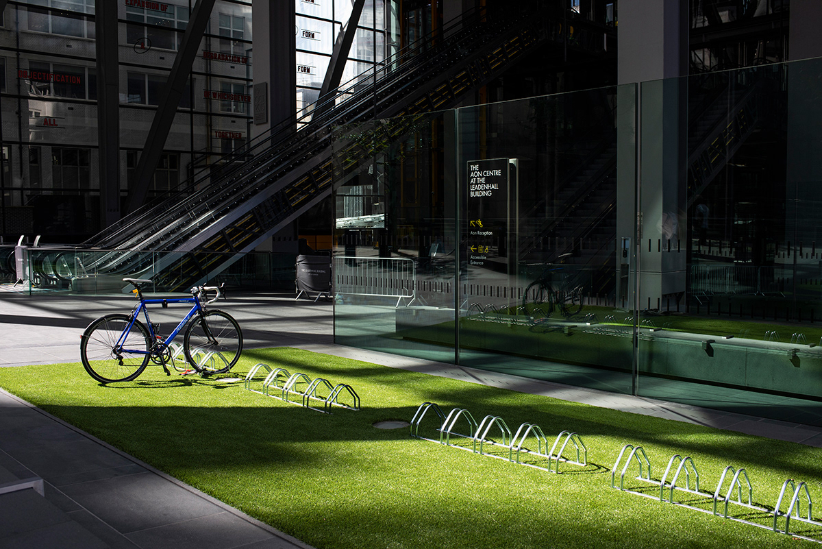 Empty bike parking, the Leadenhall Building, City of London Financial District, London.  Although Boris Johnson urged workers to return to the office following the loosening of lockdown measures, many companies are still reluctant to make that move.   Workplaces need to be Covid-19 secure, meaning employers need to assess their risks and have the necessary physical distancing and hygiene arrangements, which can limit the number of workers they can accommodate at any one time.Without counting concerns around using public transport.