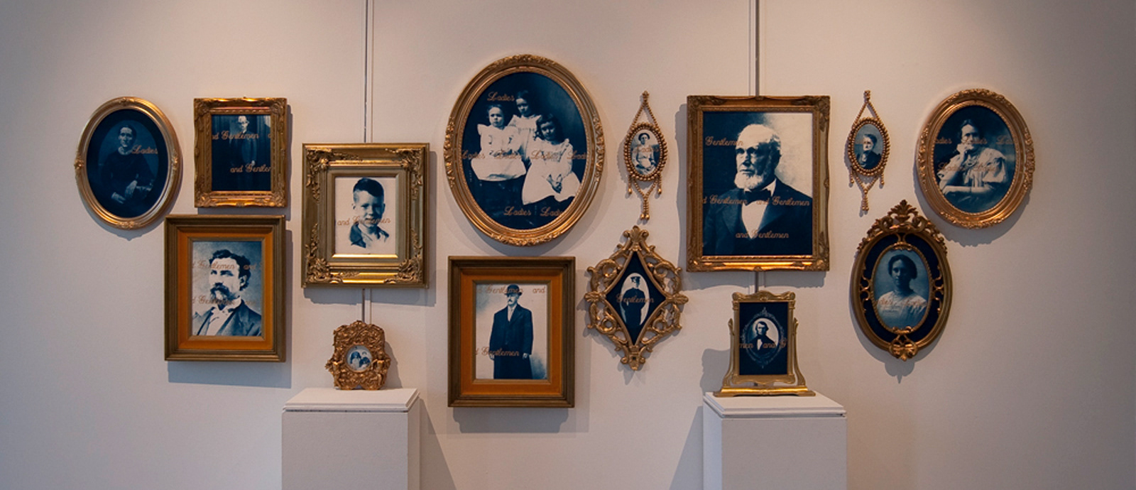 Ladies and Gentlemen..., Cyanotype and Mixed Media, 6'X12'