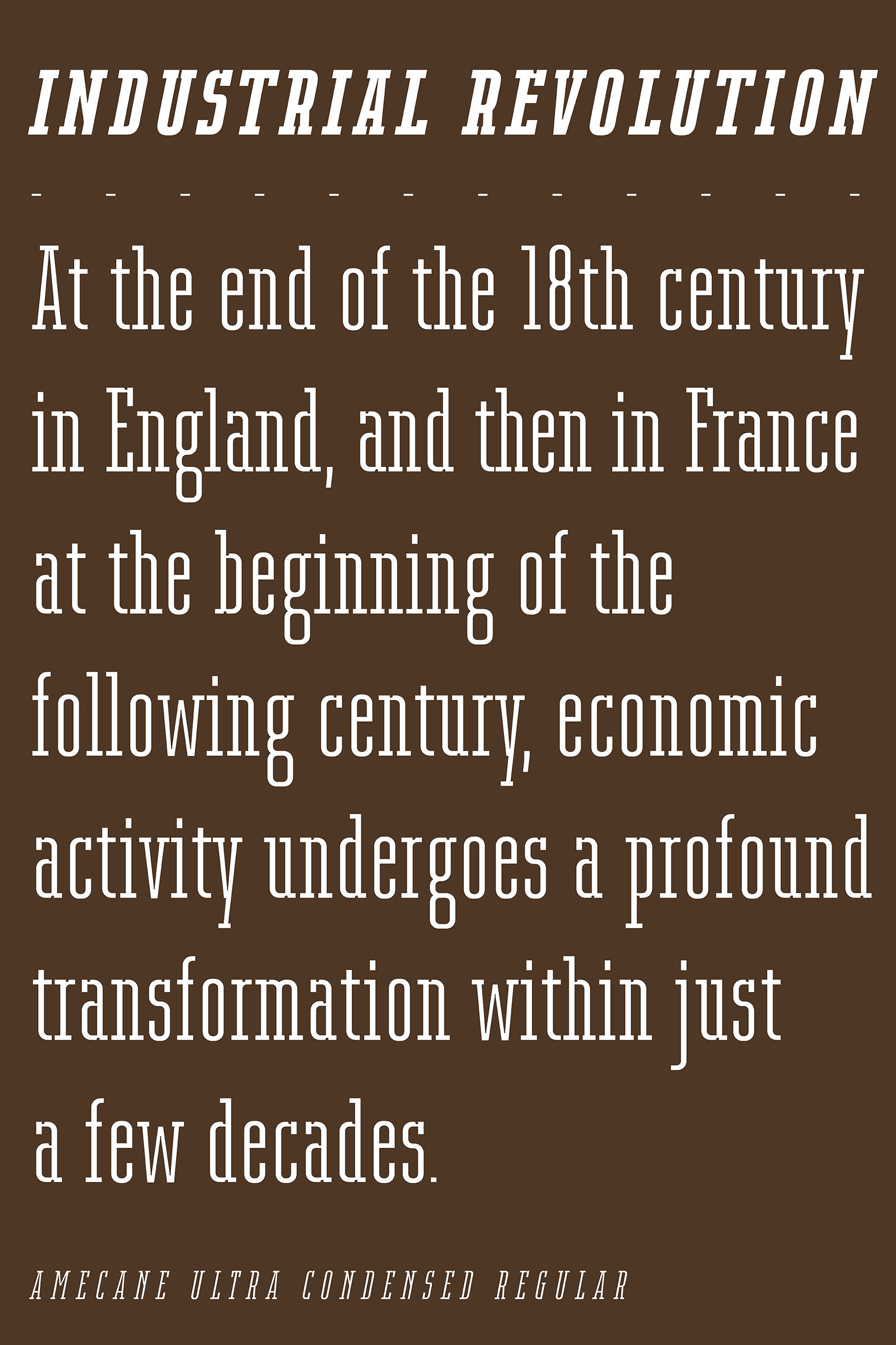 Amecane Ultra Condensed Regular