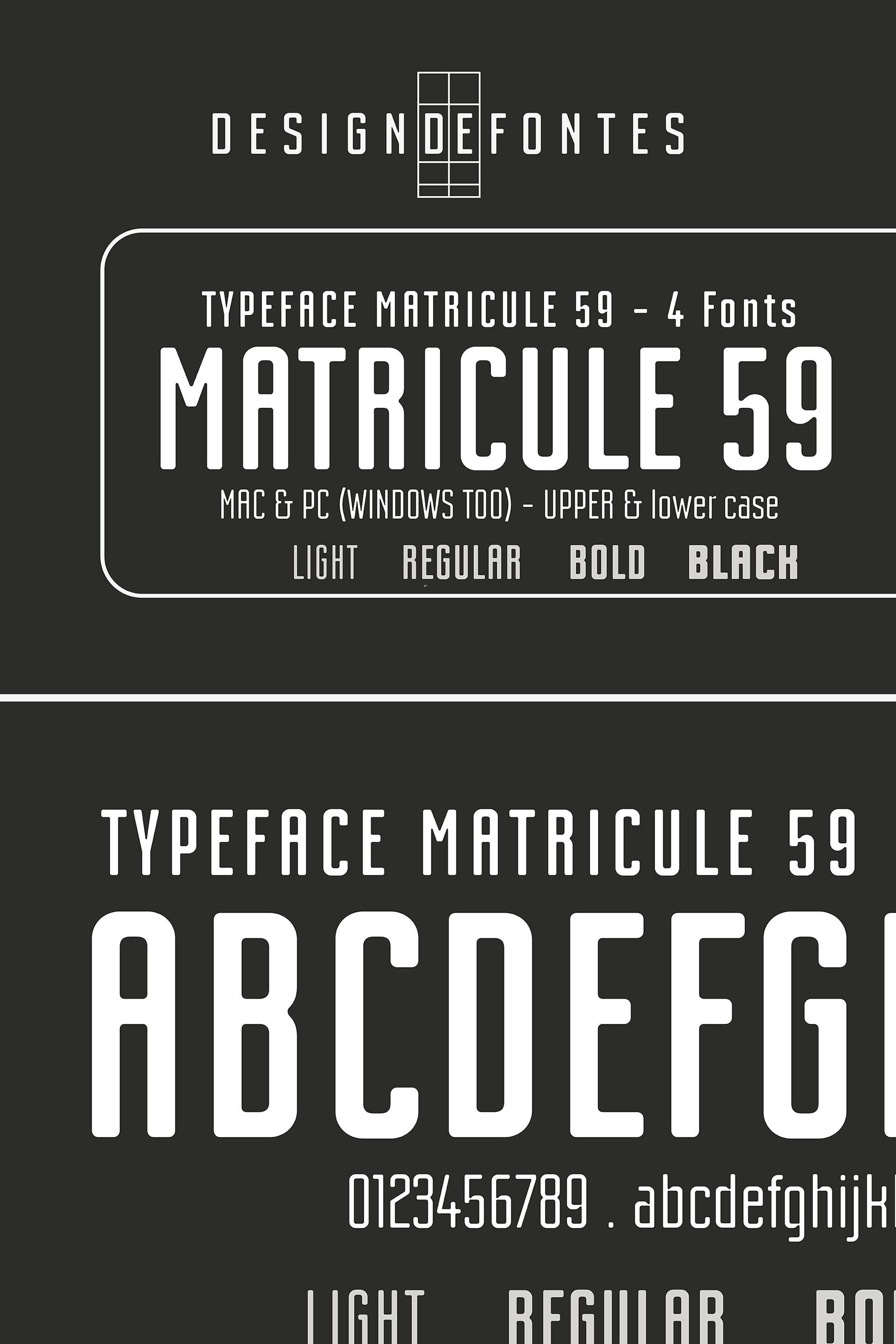 Typeface Matricule 59